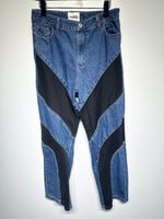 Mandinga Dark Blue Black Paneled Jeans Fem 31