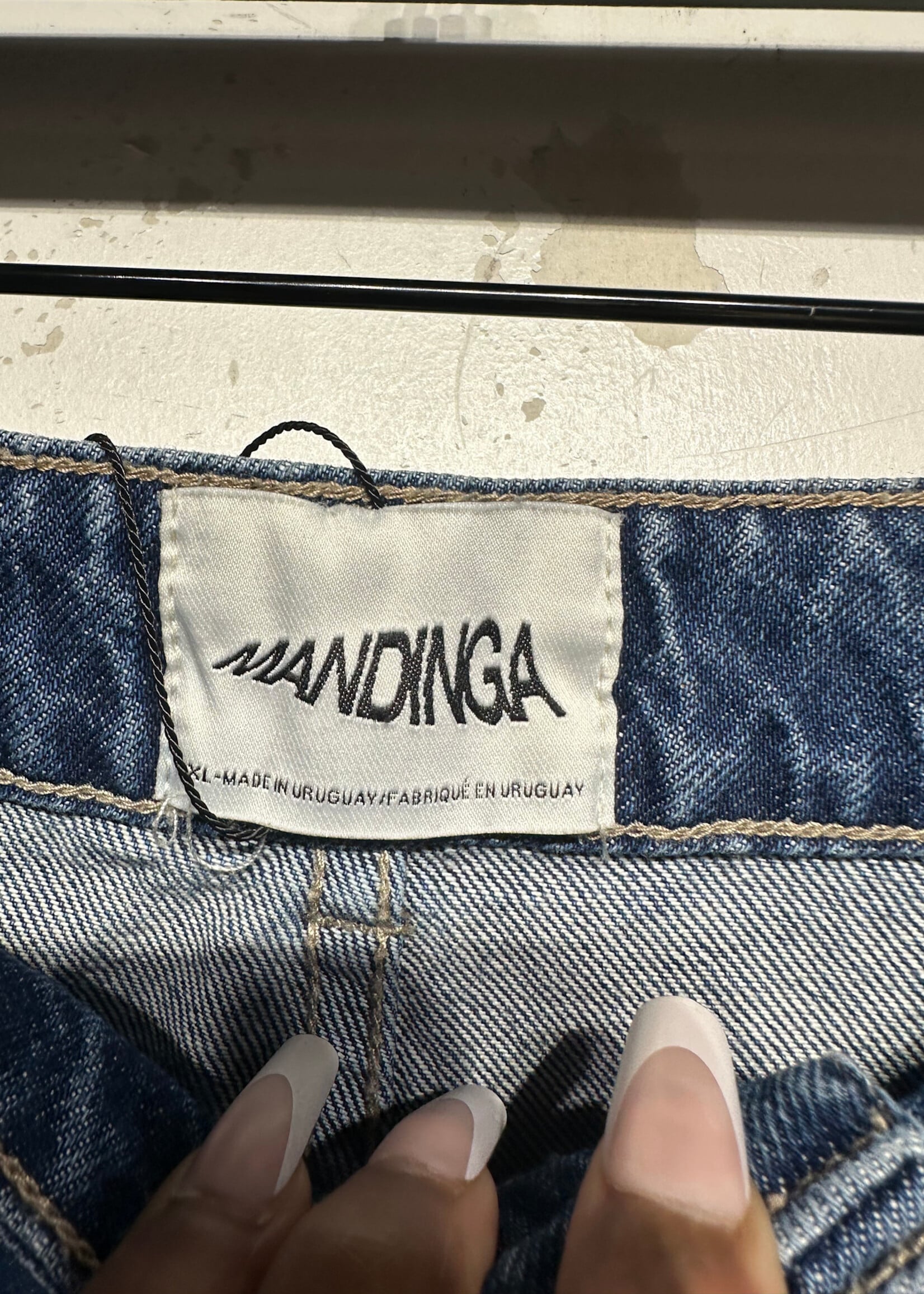 Mandinga Dark Blue Black Paneled Jeans Fem 31