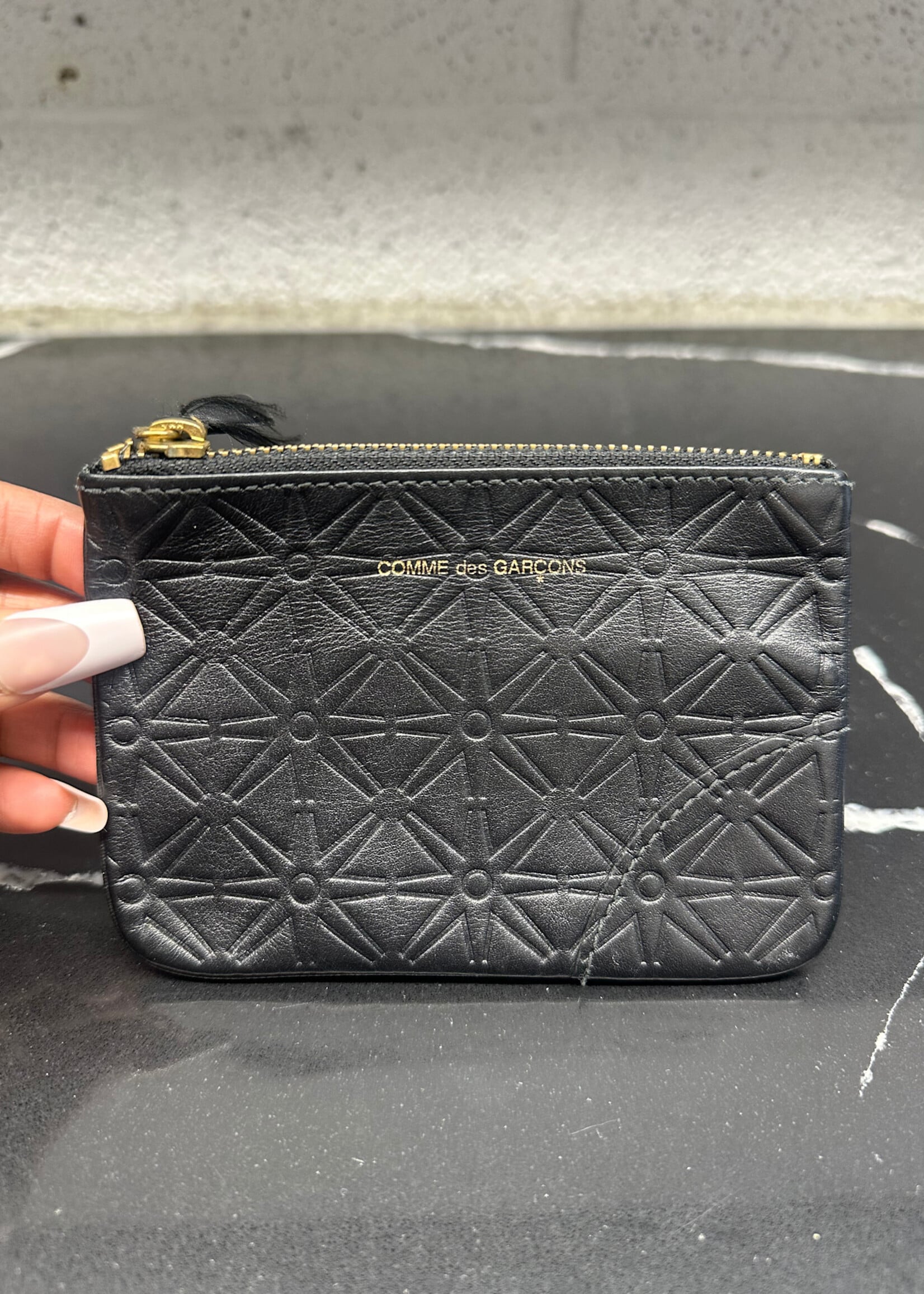 Comme Des Garcons Black Pattern Coin Wallet OS