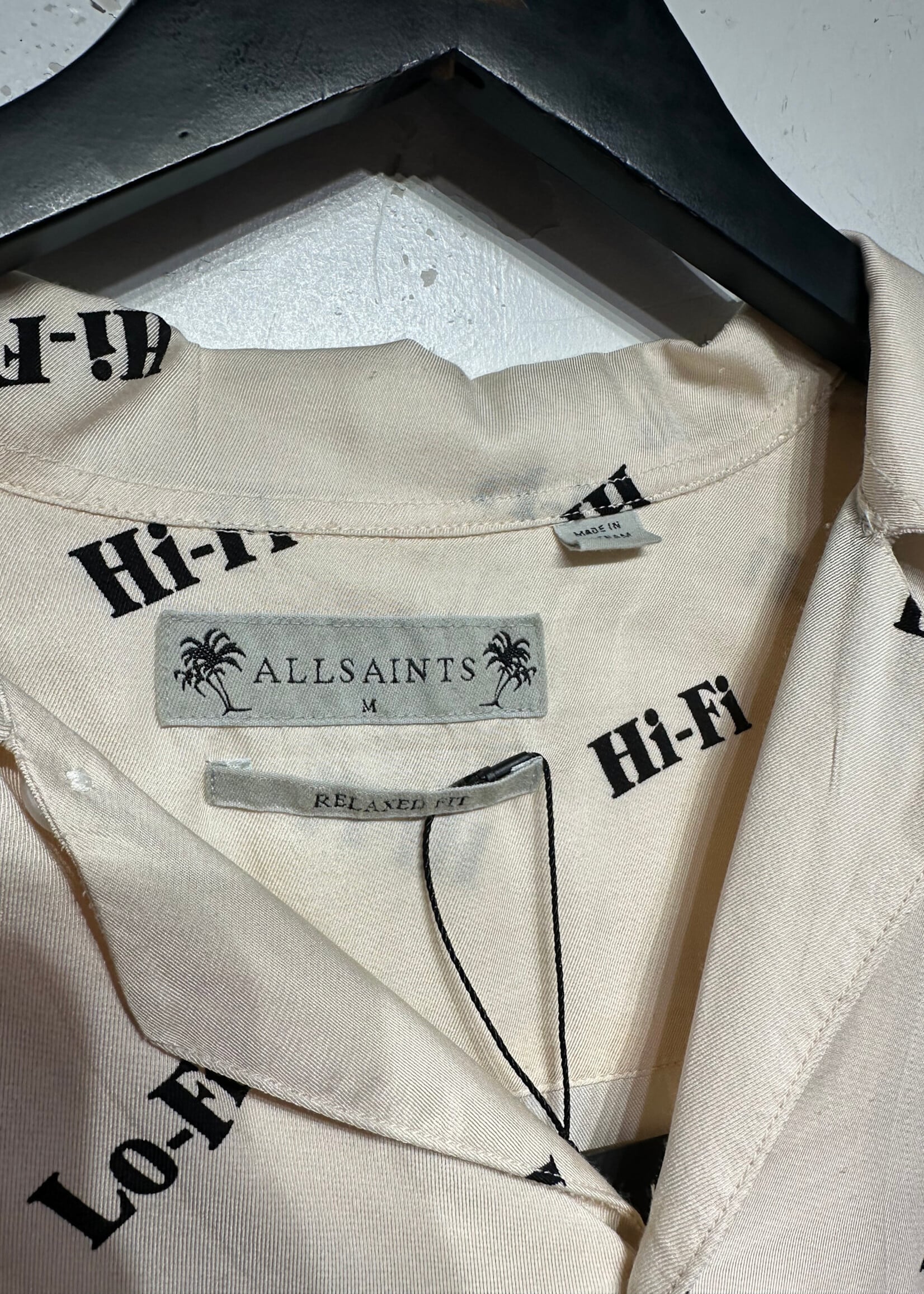 All Saints White Hi Fi Bu Shirt M
