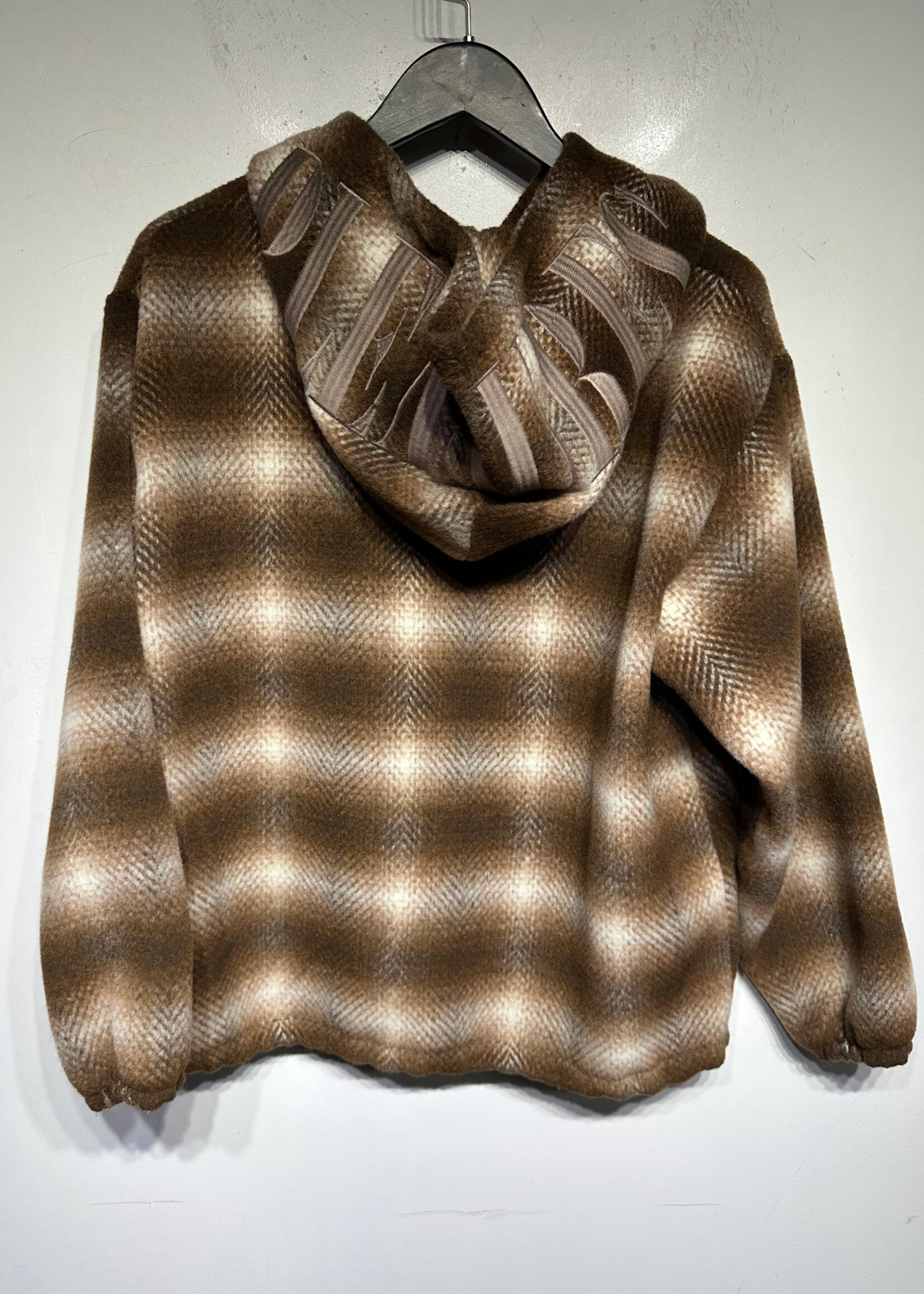 Pleasure Brown Plaid Knit Sweater L