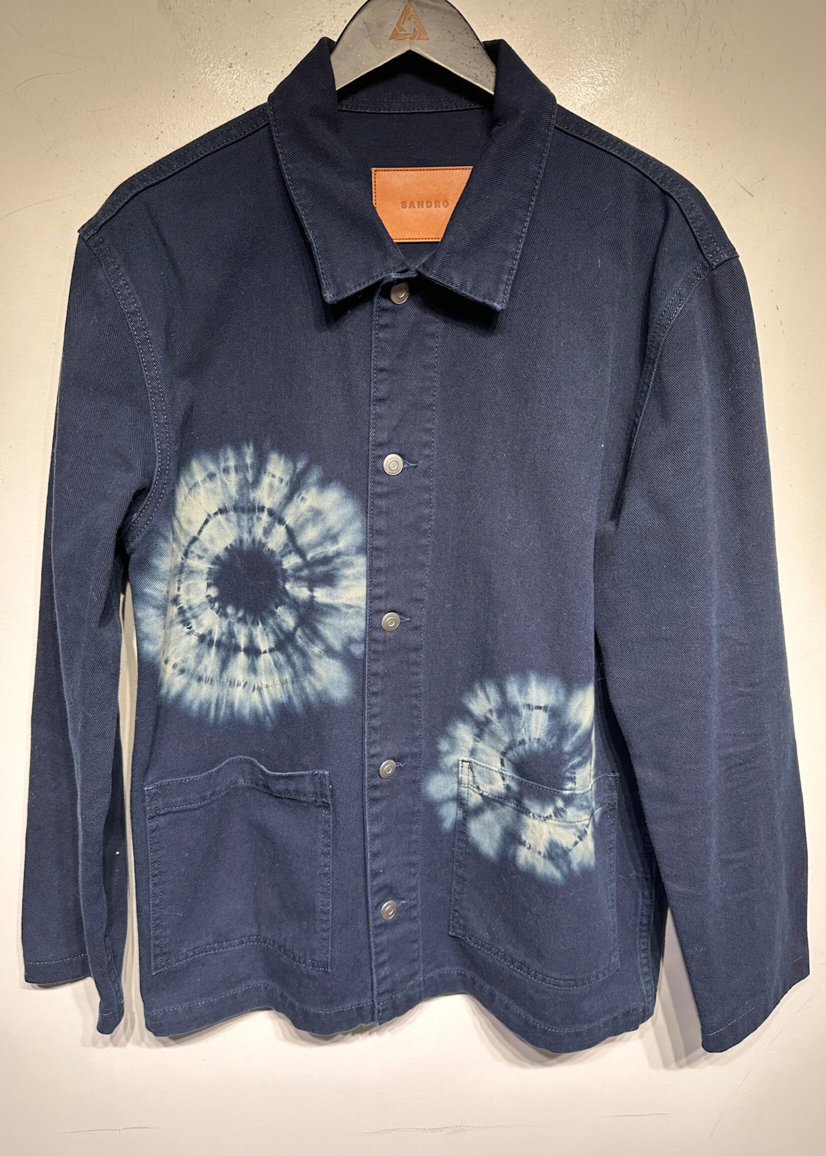 Sandro Blue Tie Dye Swirl BU Jacket M