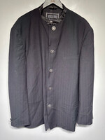 Versus Gianni Versace Black Pinstripe Blazer Suit XXL