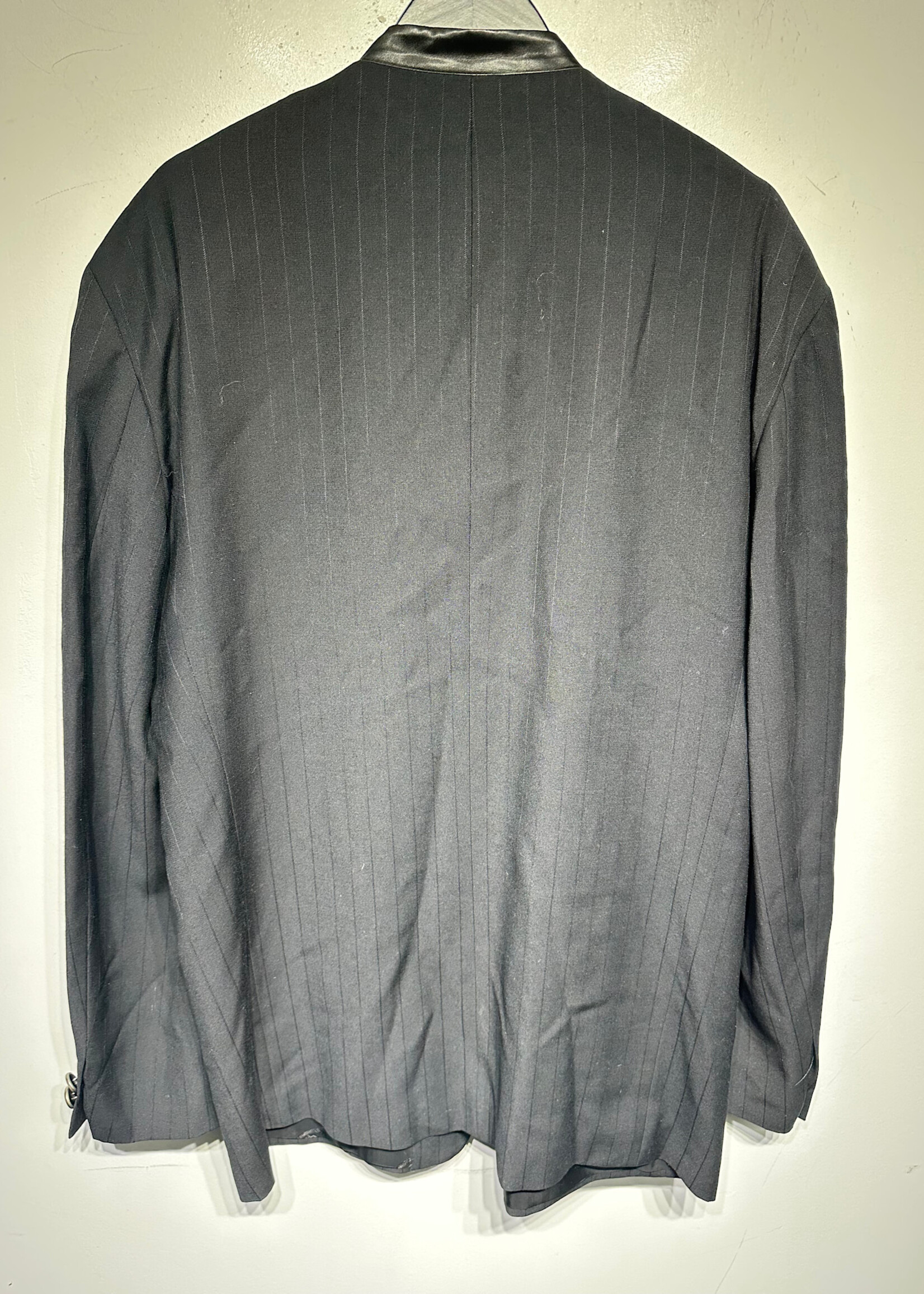 Versus Gianni Versace Black Pinstripe Blazer Suit XXL