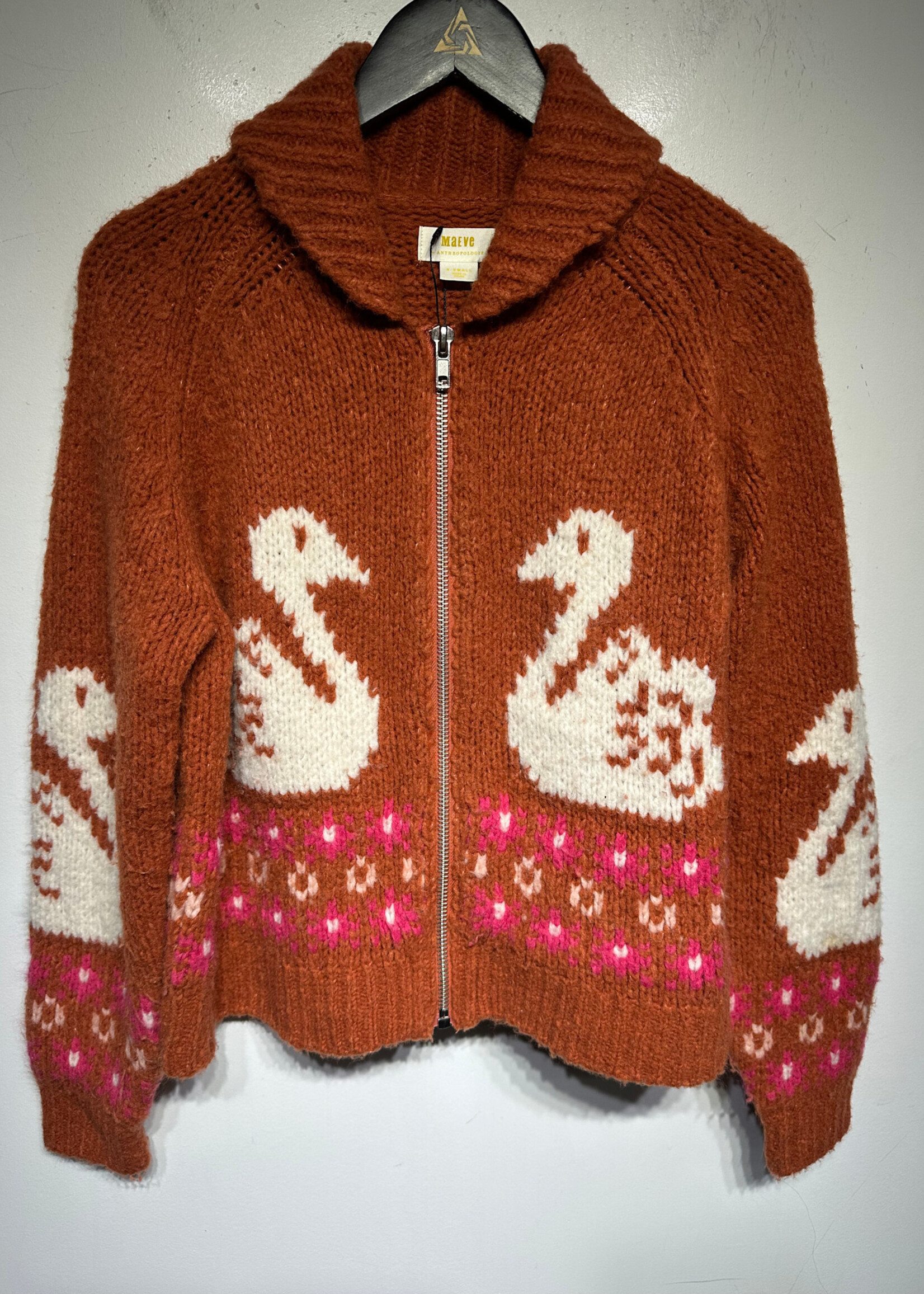 Maeve Orange Duck Knit Jacket XS