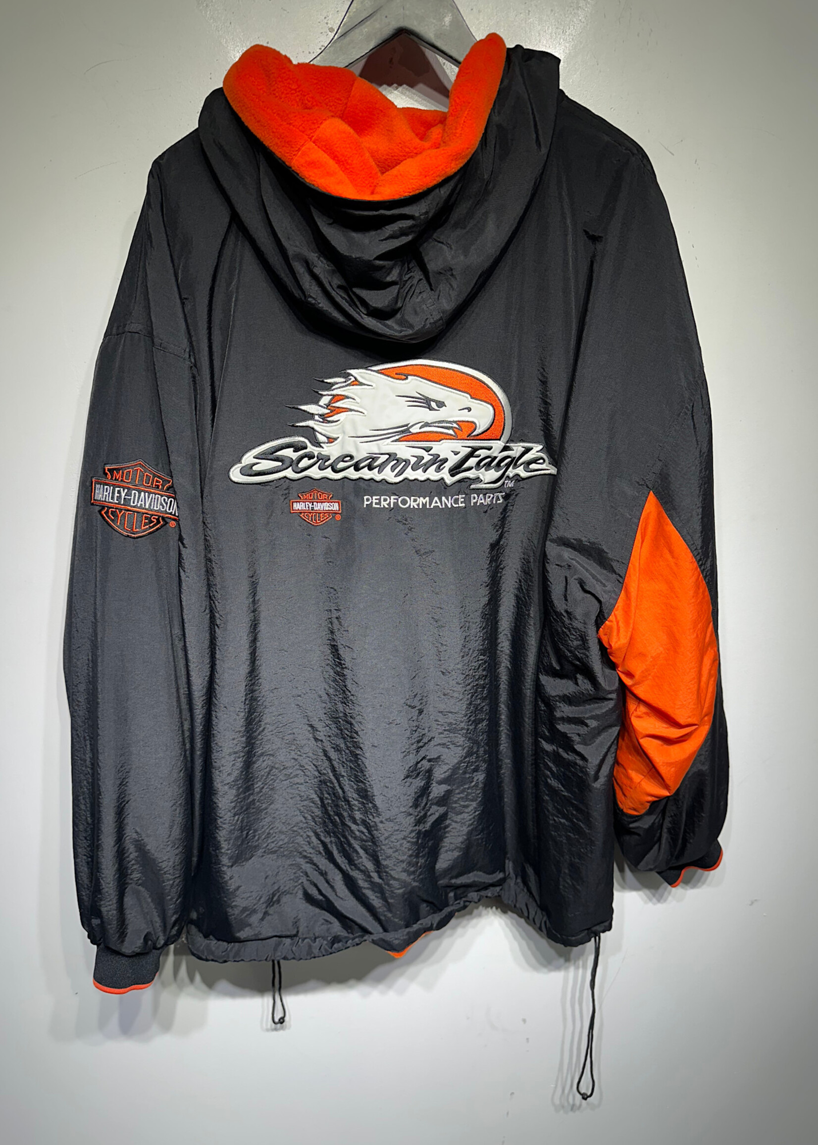 Harley Screaming Eagle Black Nylon Parka Jacket 3XL