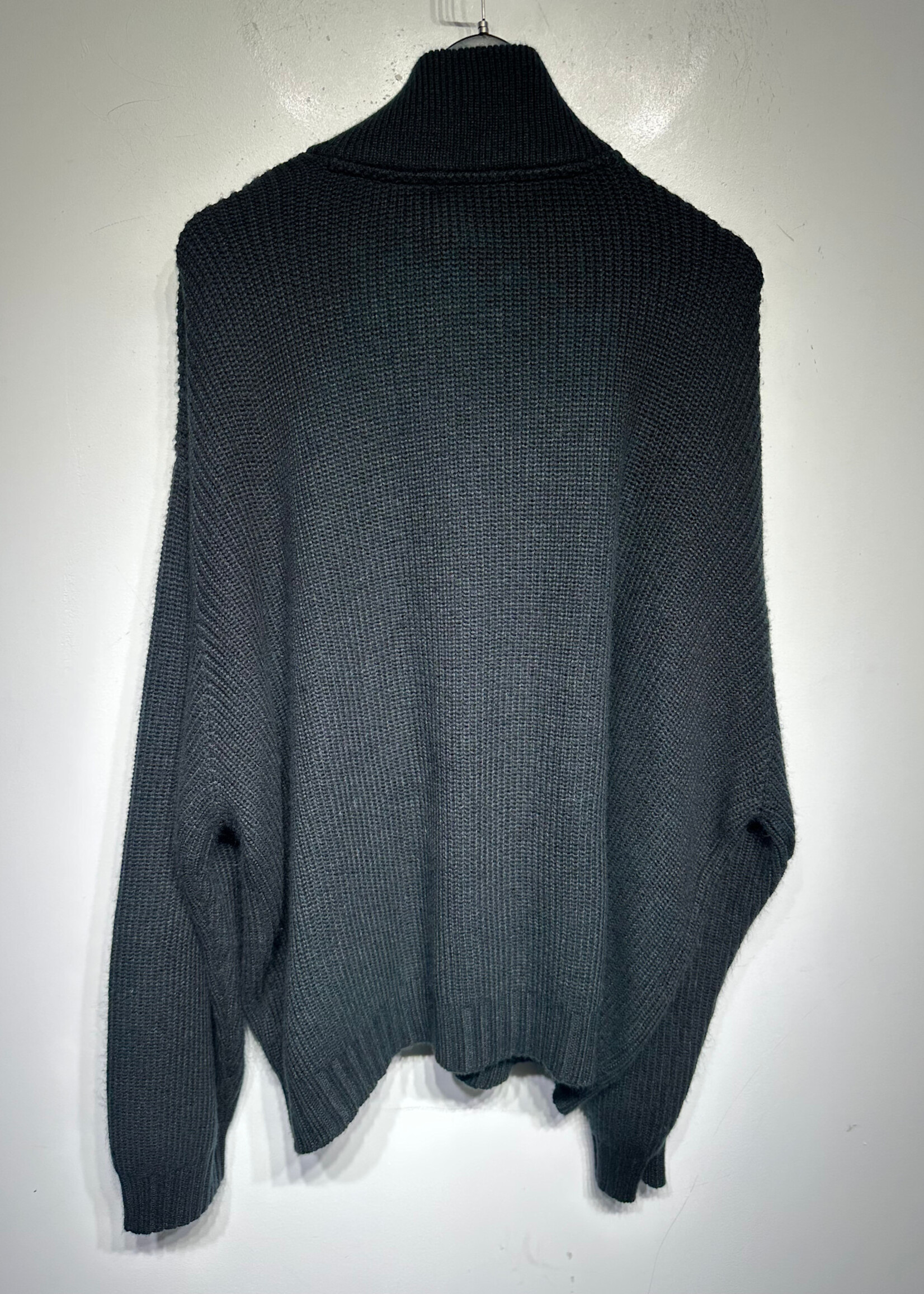 Harley Black Knitted Turtle Neck Quarter Zip XXL