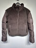 Athleta Brown Sherpa Puffer Jacket Fem XS