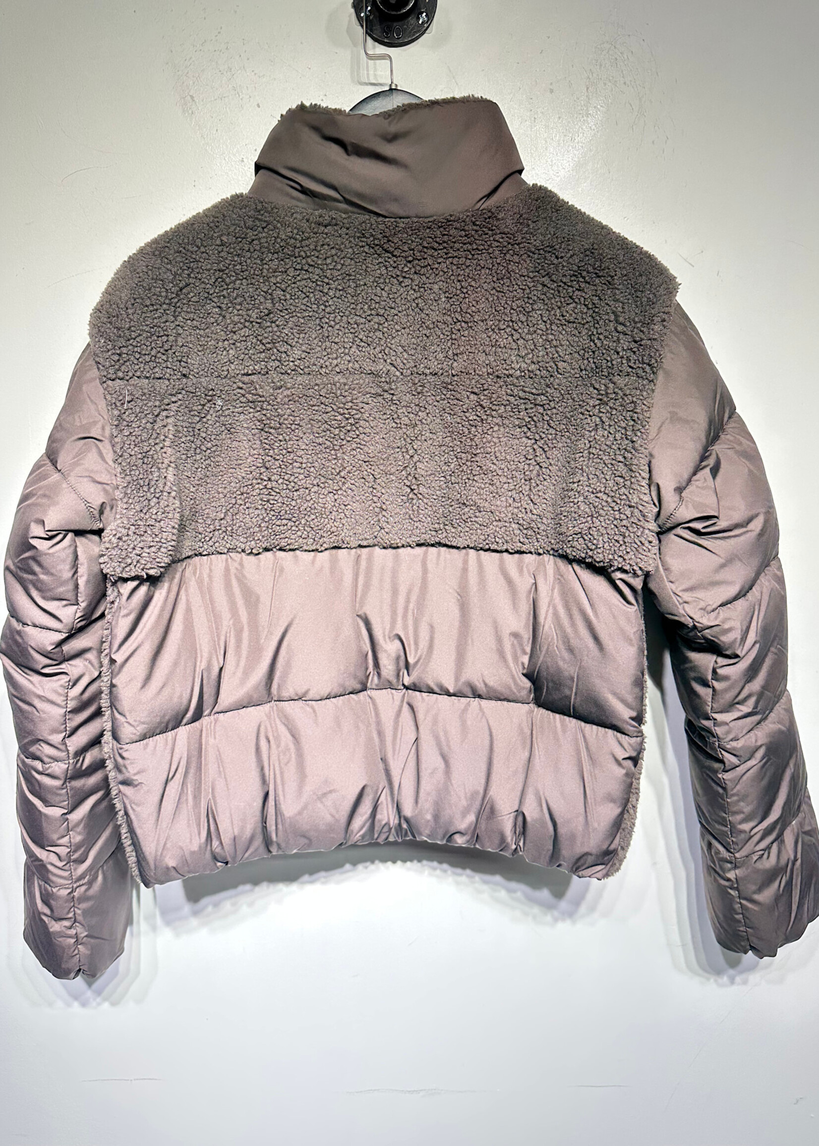 Athleta Brown Sherpa Puffer Jacket Fem XS