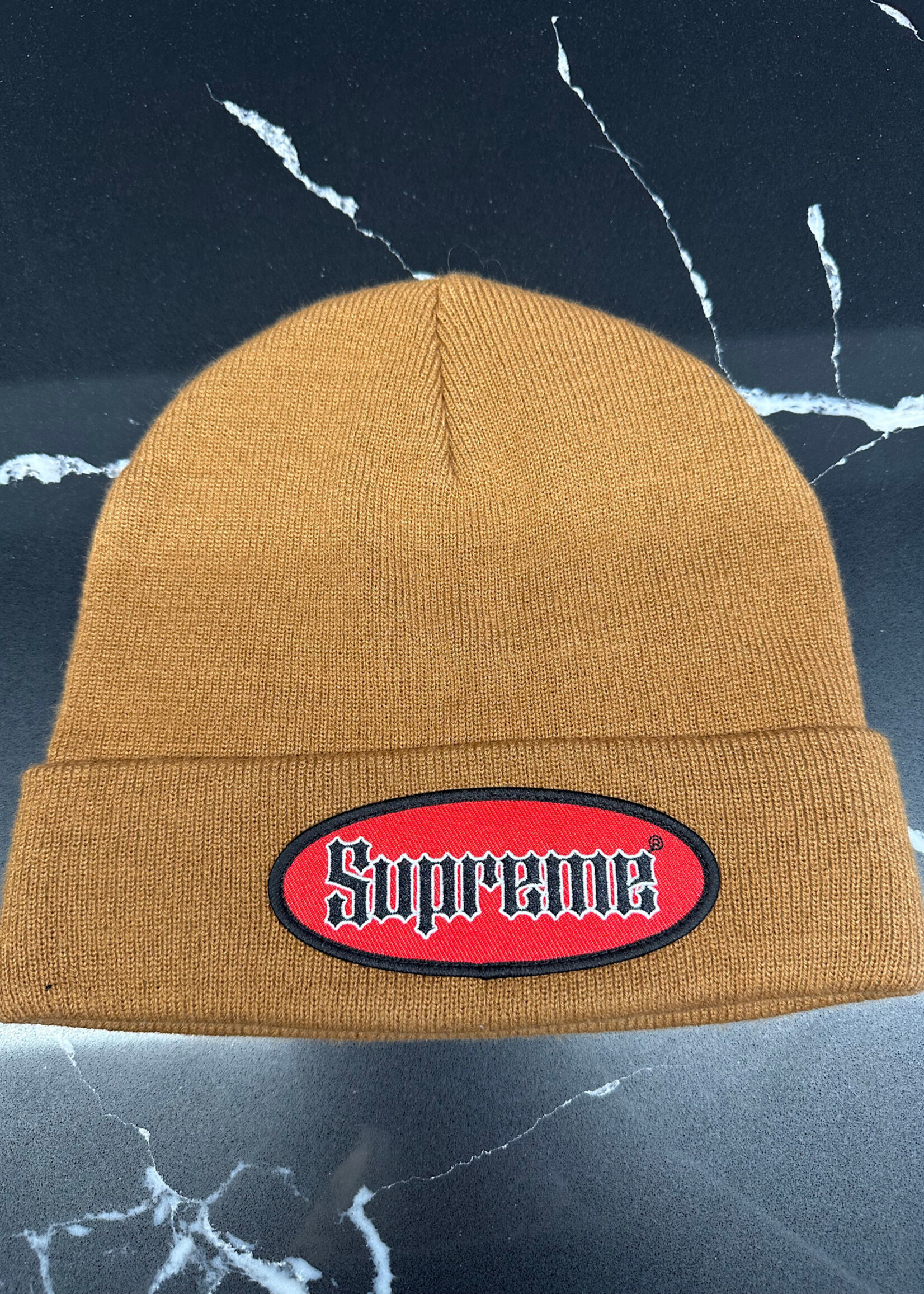 Supreme Brown Patch Beanie