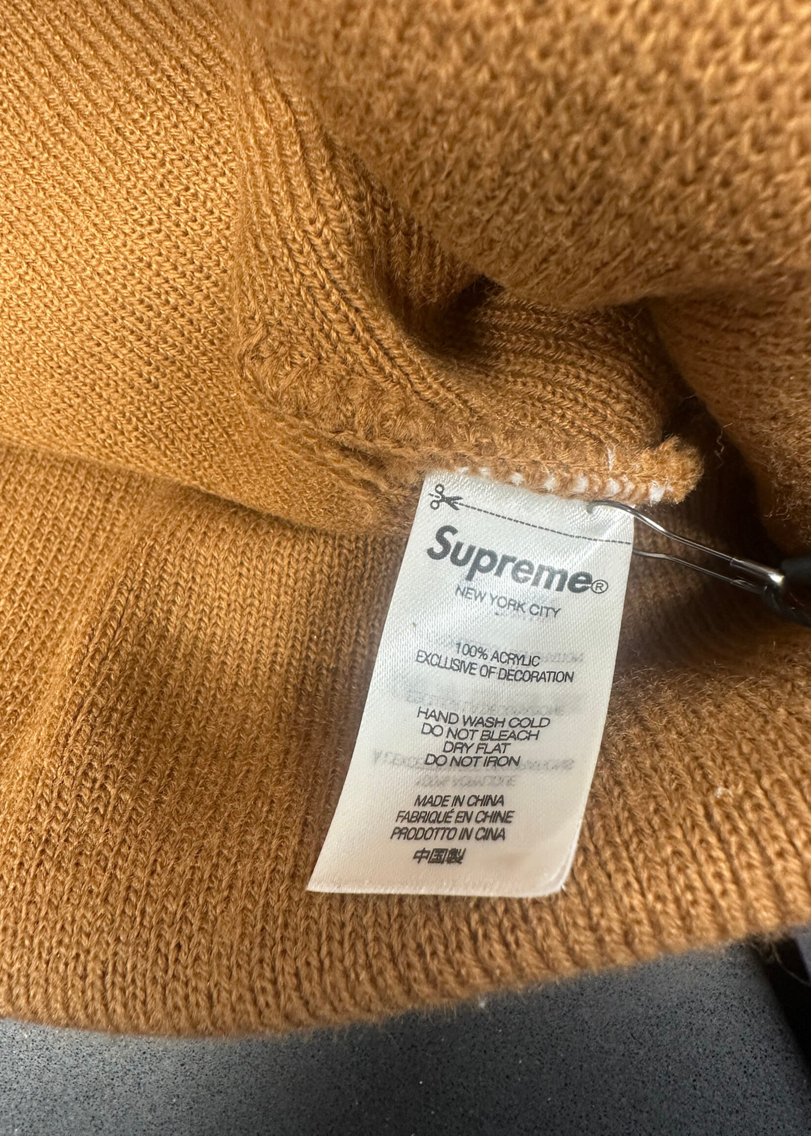 Supreme Brown Patch Beanie