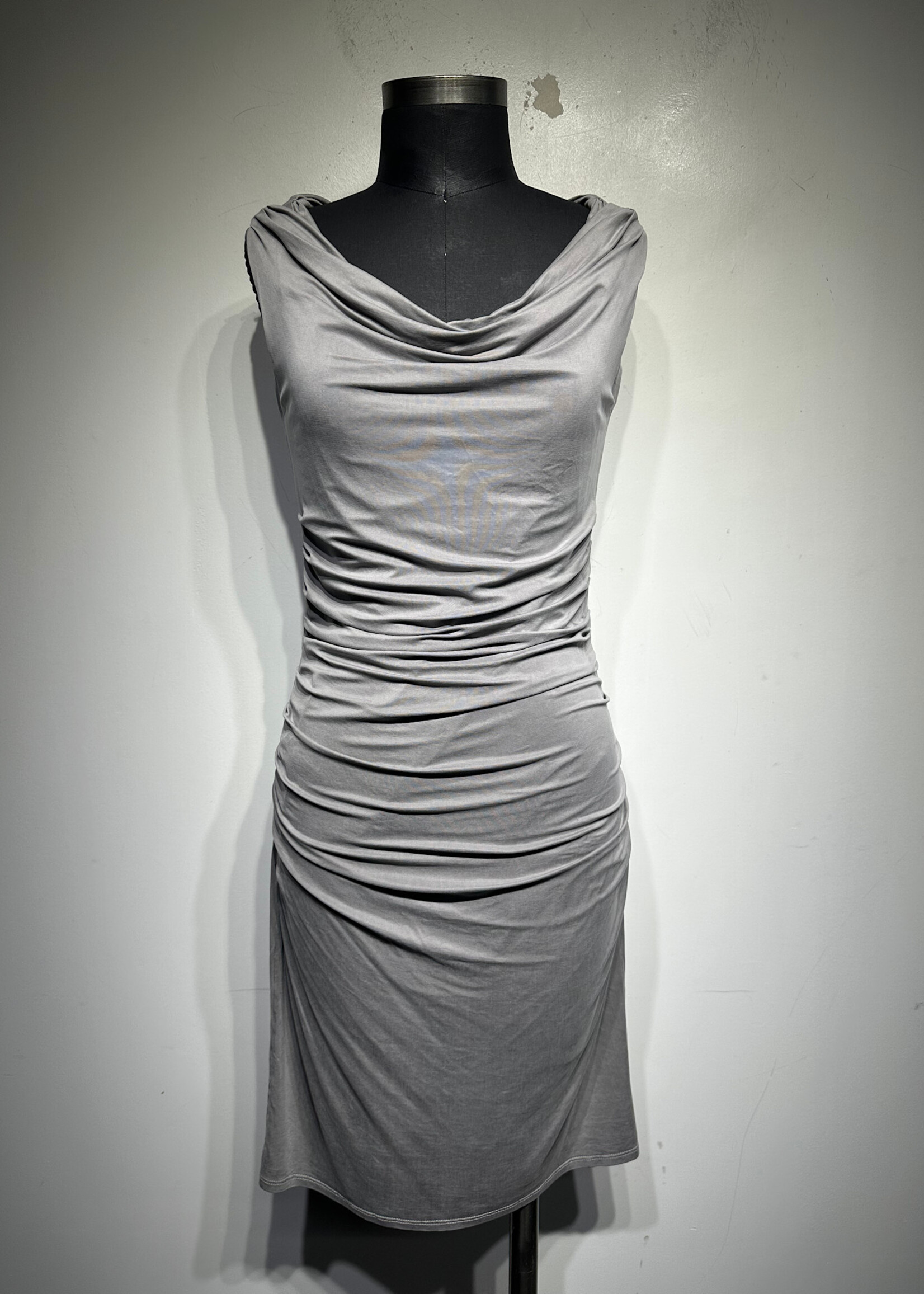 Helmut Lang Grey Sleeveless Dress Fem L