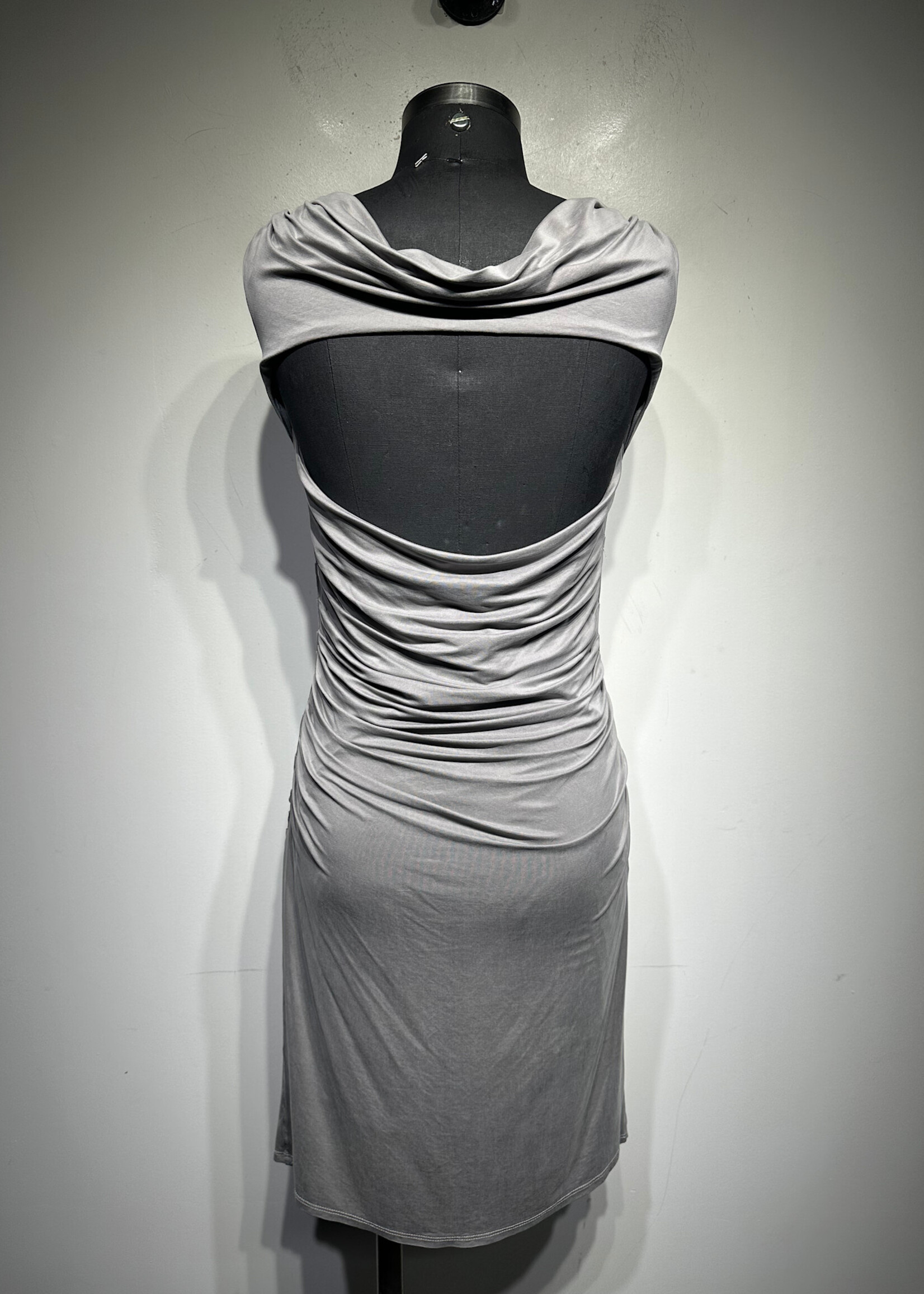 Helmut Lang Grey Sleeveless Dress Fem L
