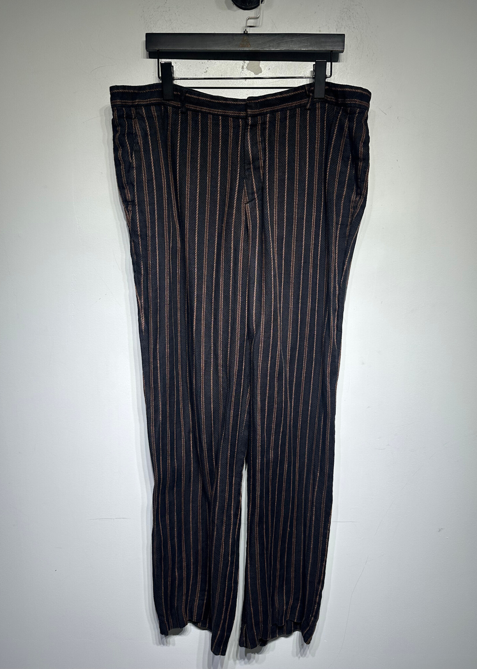 Gianni Versace Black / Brown Pinstripe Pants Masc 38