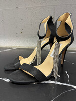 Jimmy Choo Rhinestone Tassel Black Heels 40/9