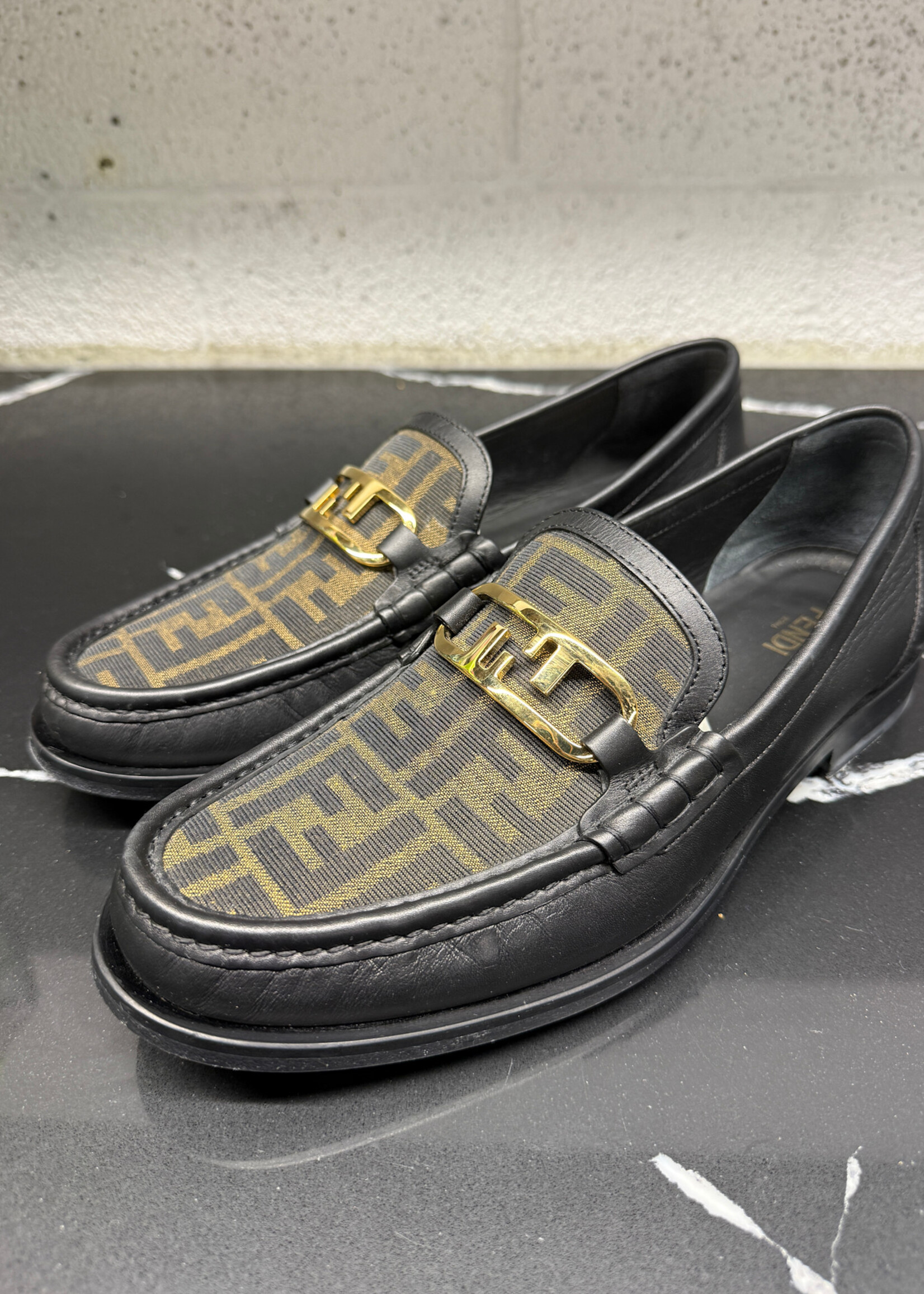 Fendi Zucca Leather Loafers 8