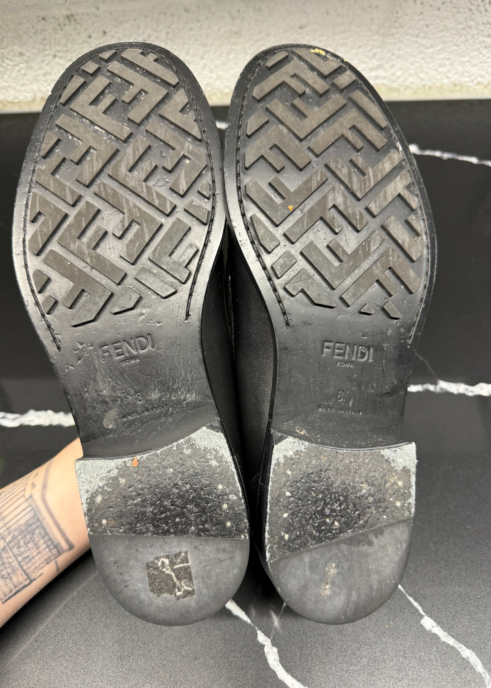 Fendi Zucca Leather Loafers 8