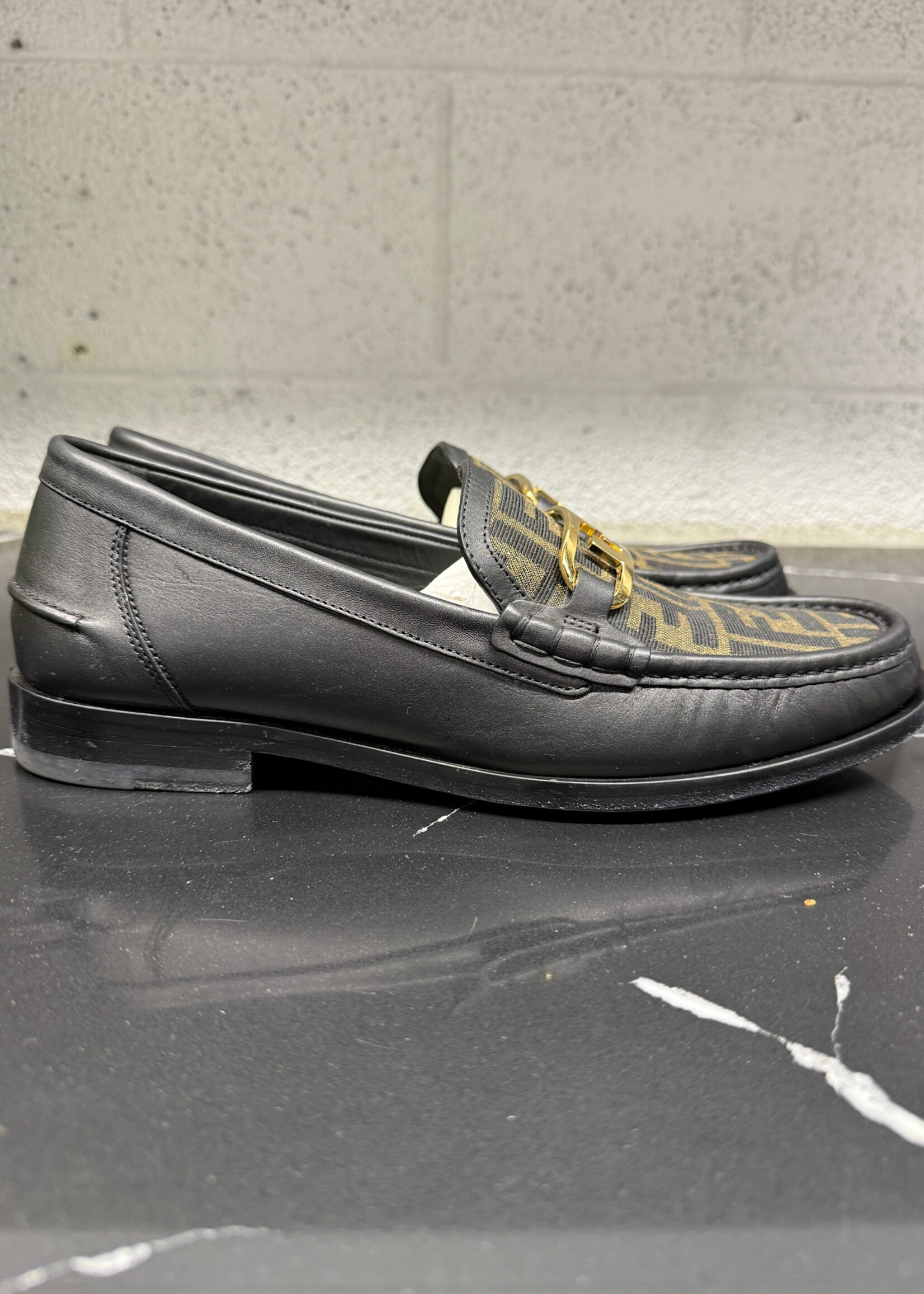 Fendi Zucca Leather Loafers 8