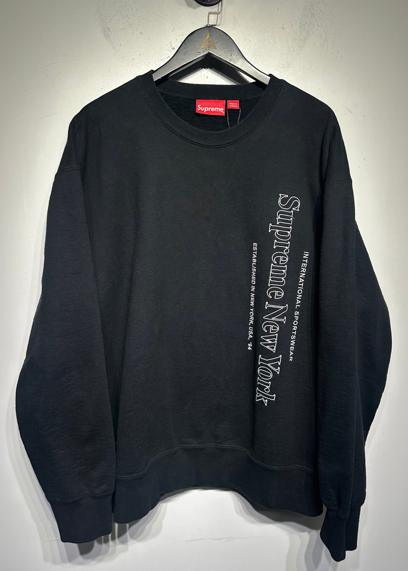 Supreme Side Logo Crewneck Black Masc XL