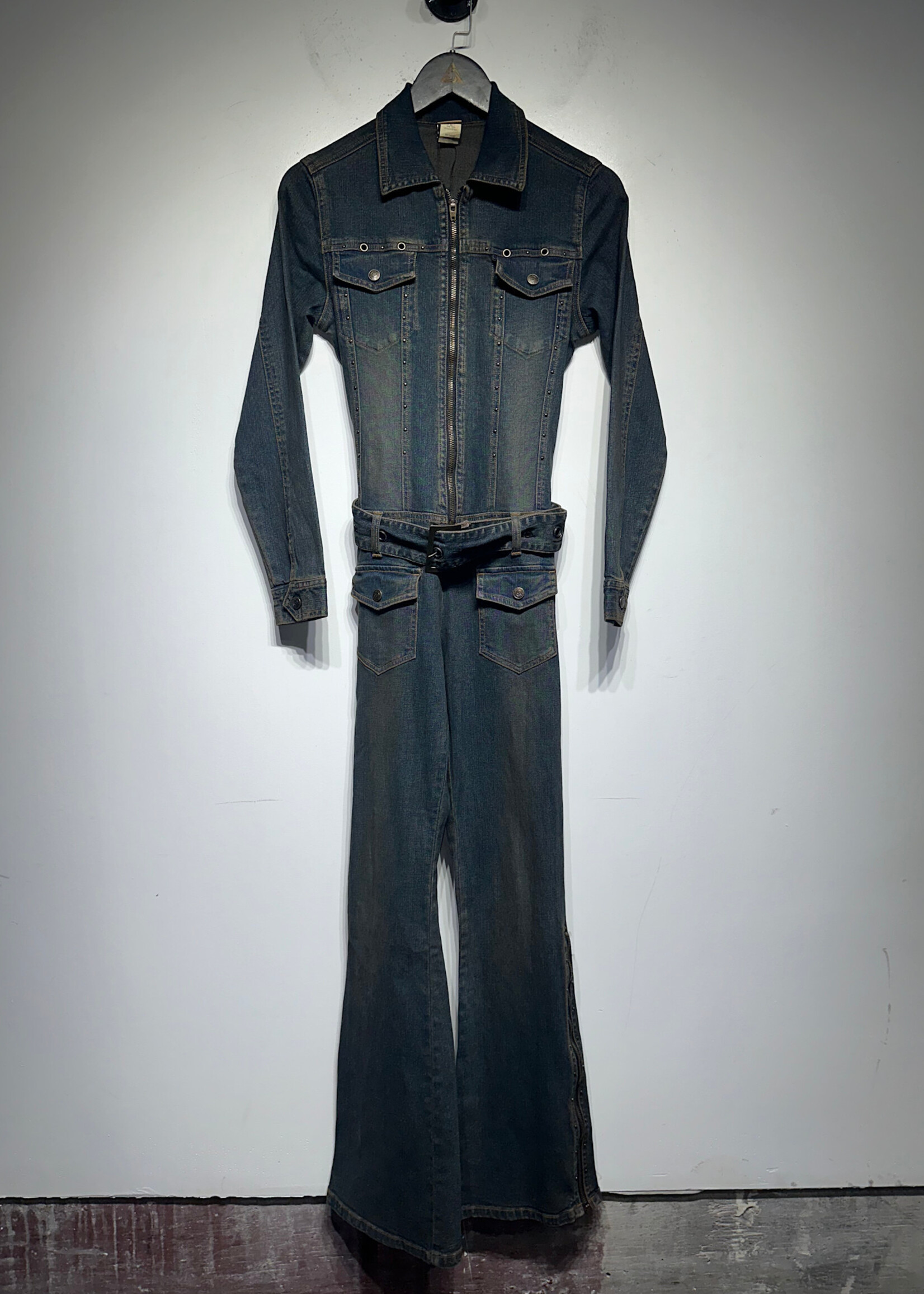 Clothes Compact Y2K Denim Studded Jumpsuit As Is S