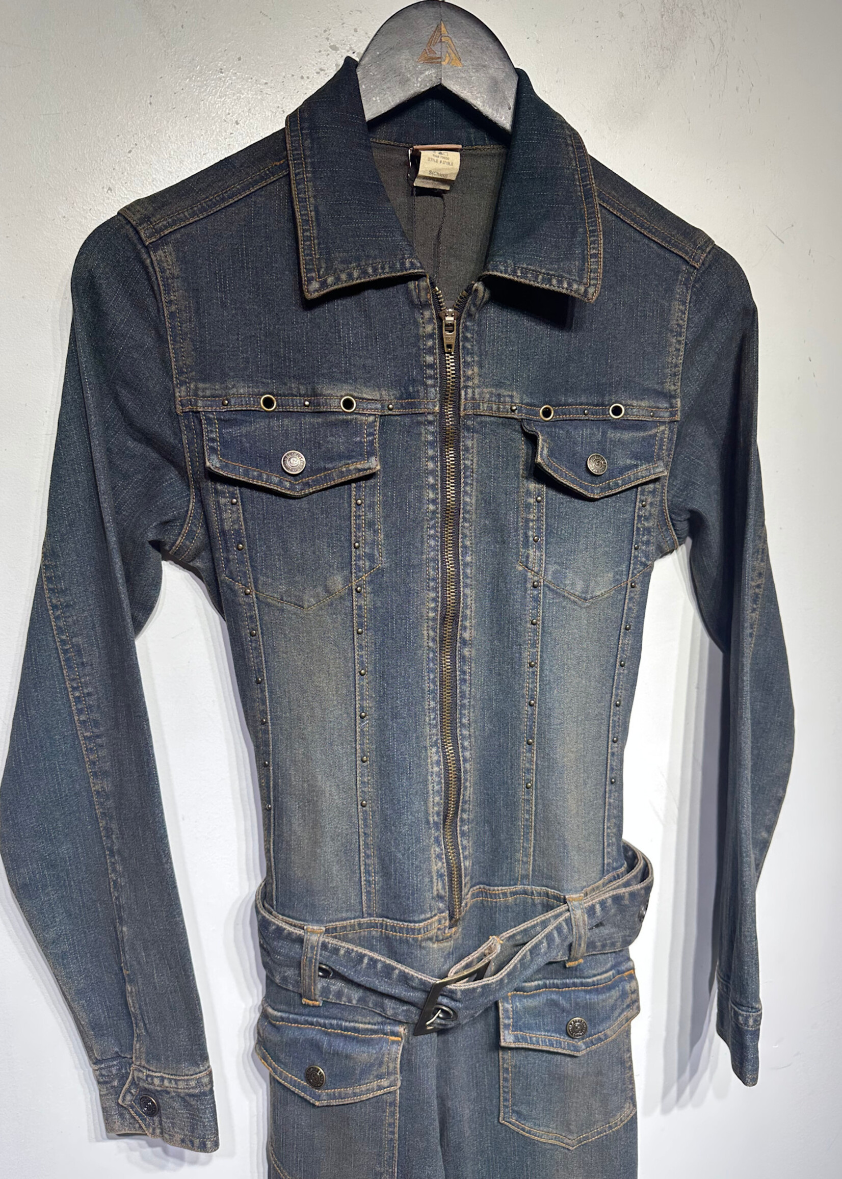 Clothes Compact Y2K Denim Studded Jumpsuit As Is S