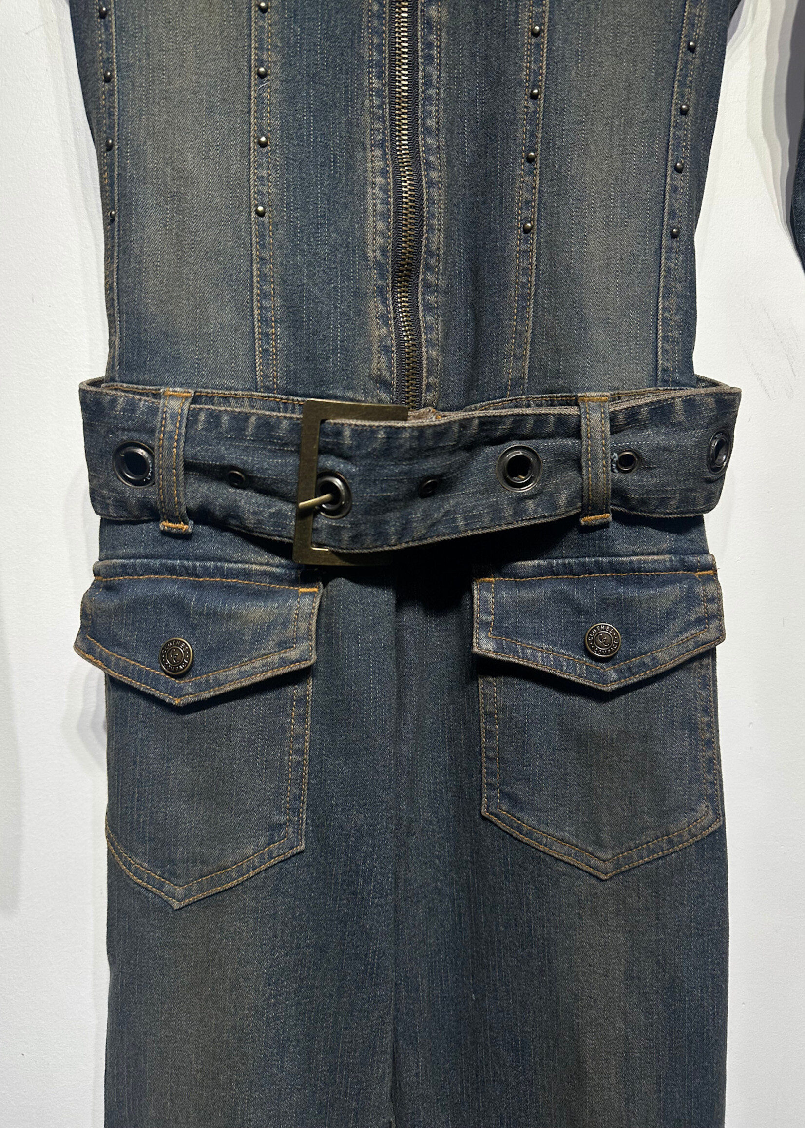 Clothes Compact Y2K Denim Studded Jumpsuit As Is S