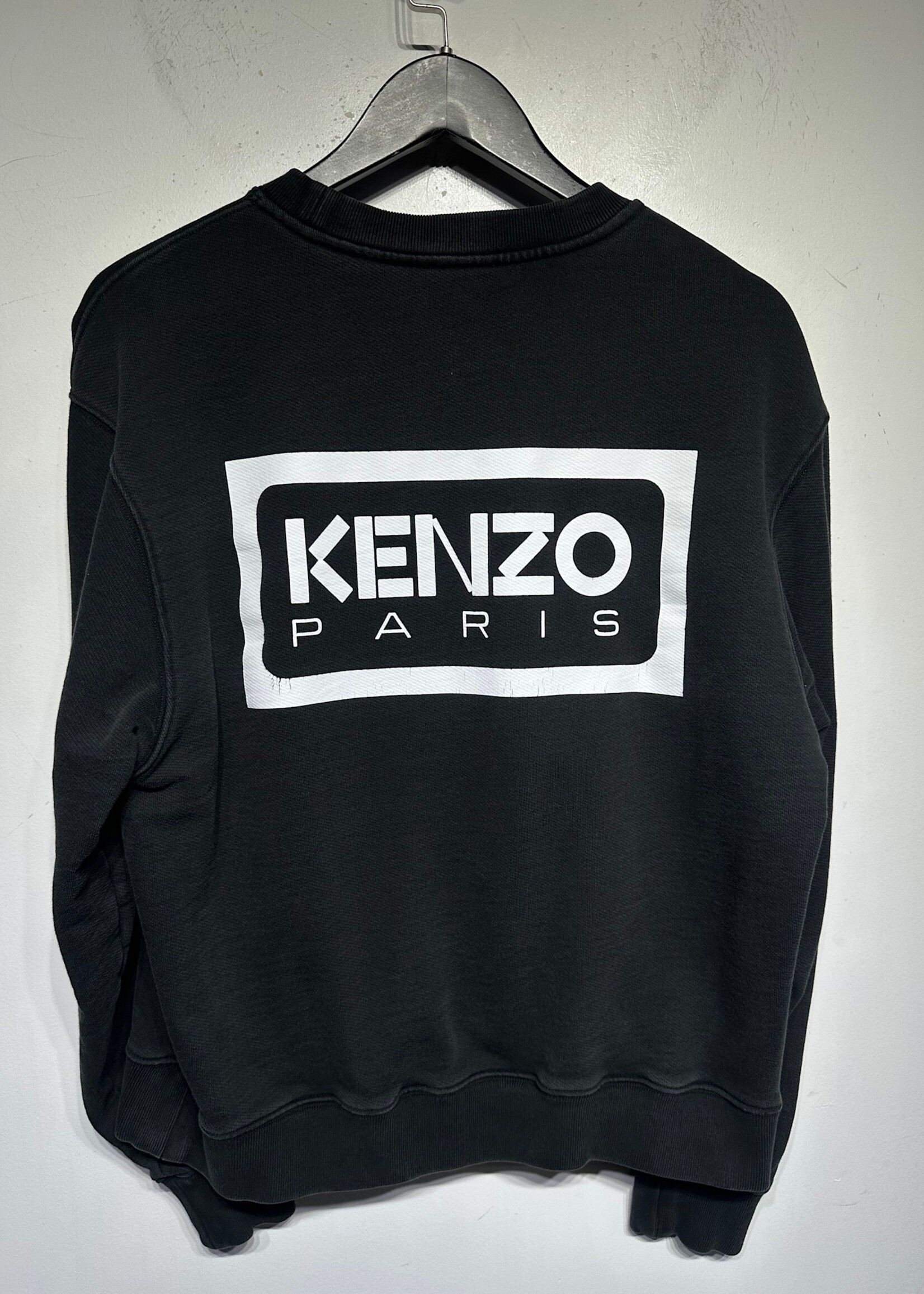 Kenzo White Boxed Logo Sweater M AS IS