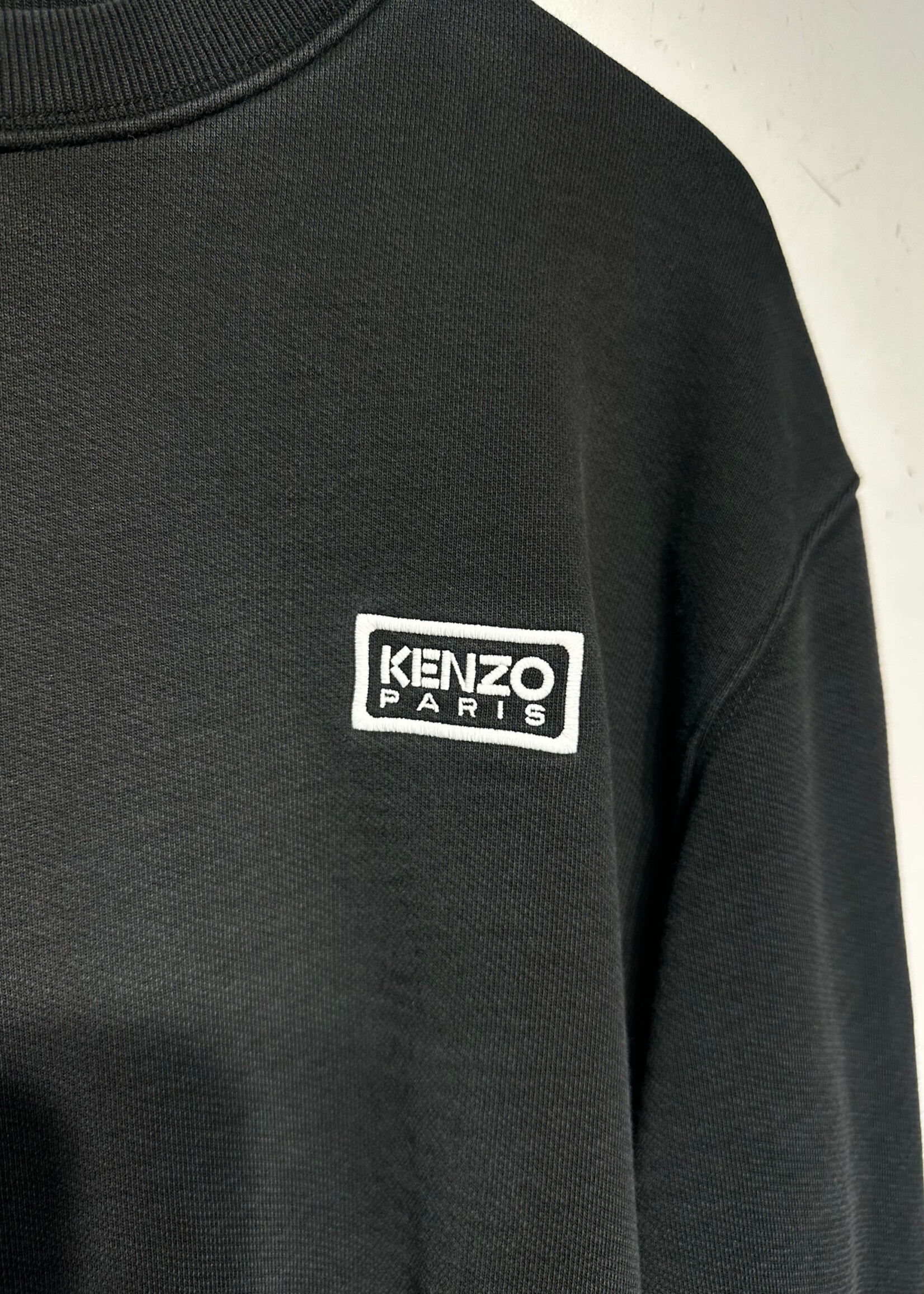 Kenzo White Boxed Logo Sweater M AS IS