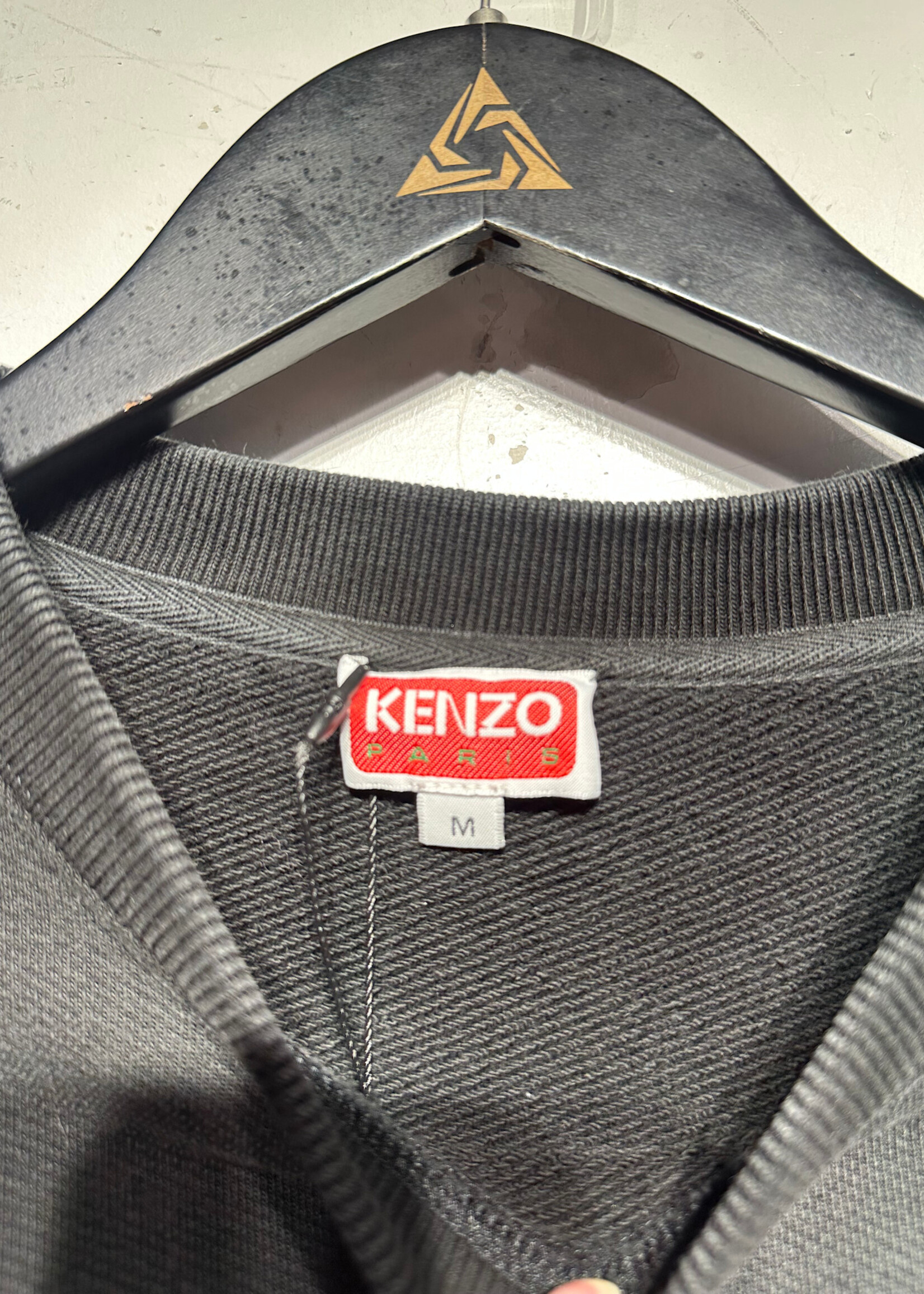 Kenzo White Boxed Logo Sweater M AS IS