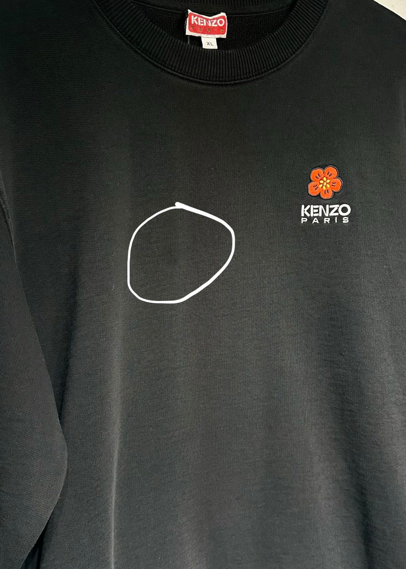 Kenzo Boke Flower Black Sweater XL AS IS