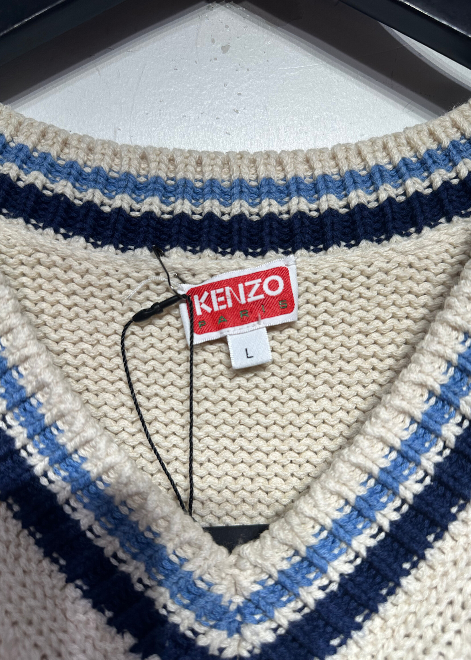 Kenzo Rws White Sweater Vest XL