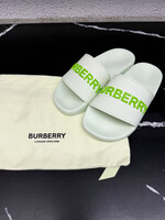 Burberry Barely Green Logo Slides 39/8.5