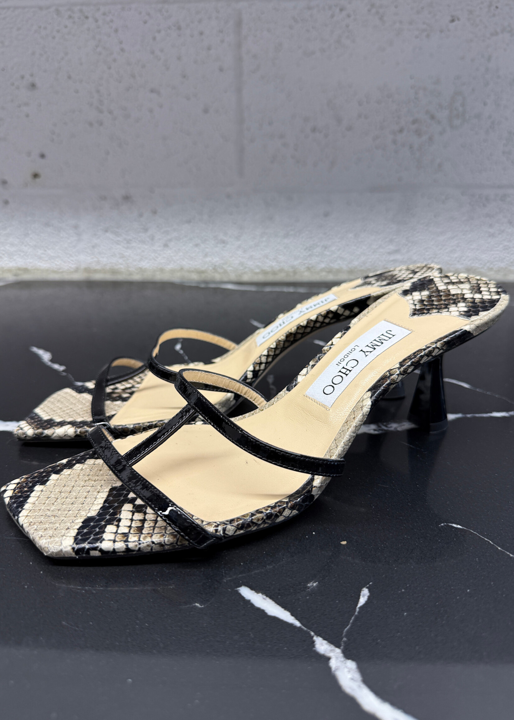 Jimmy Choo Snakeskin Mules 39/8.5