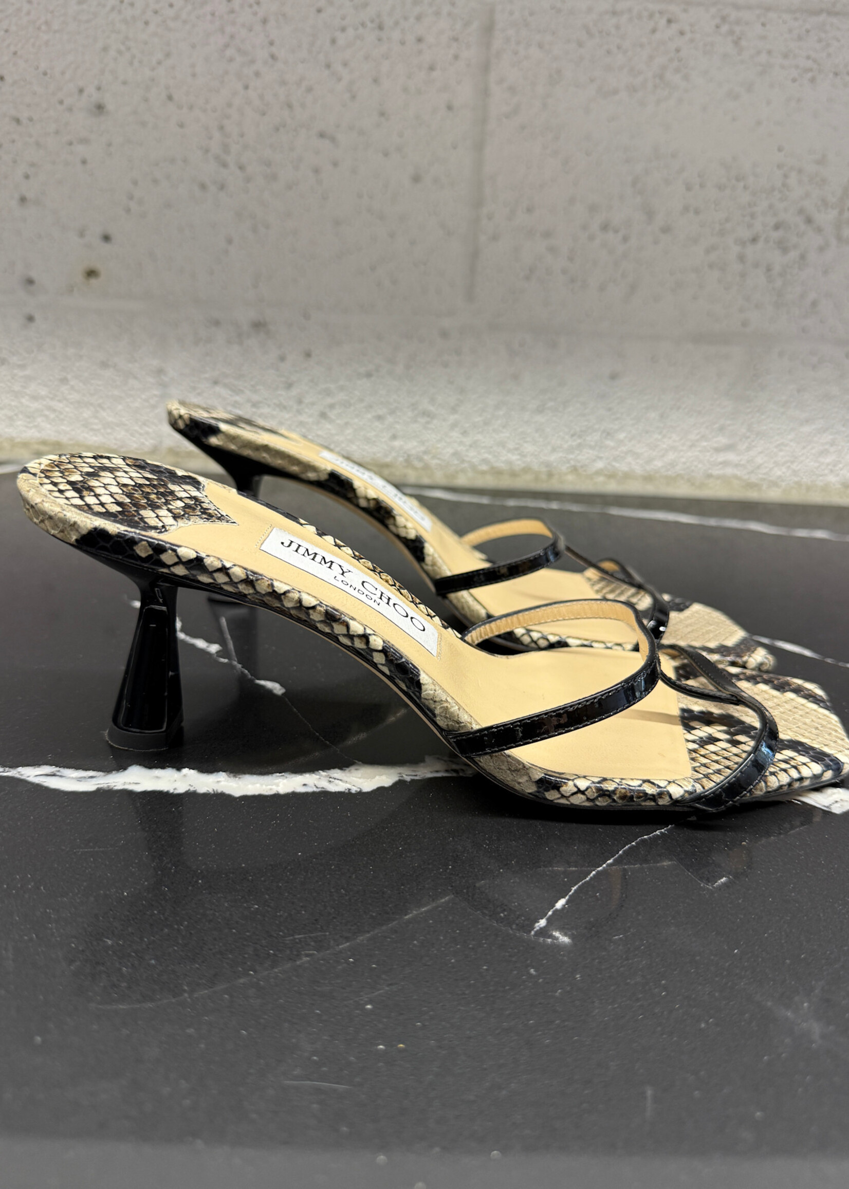 Jimmy Choo Snakeskin Mules 39/8.5