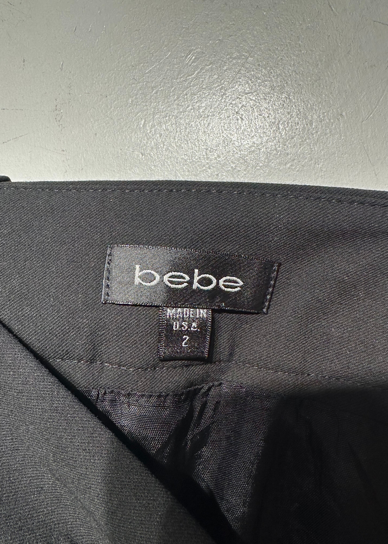 Bebe 2000s Black Pleated Mini Skirt 26