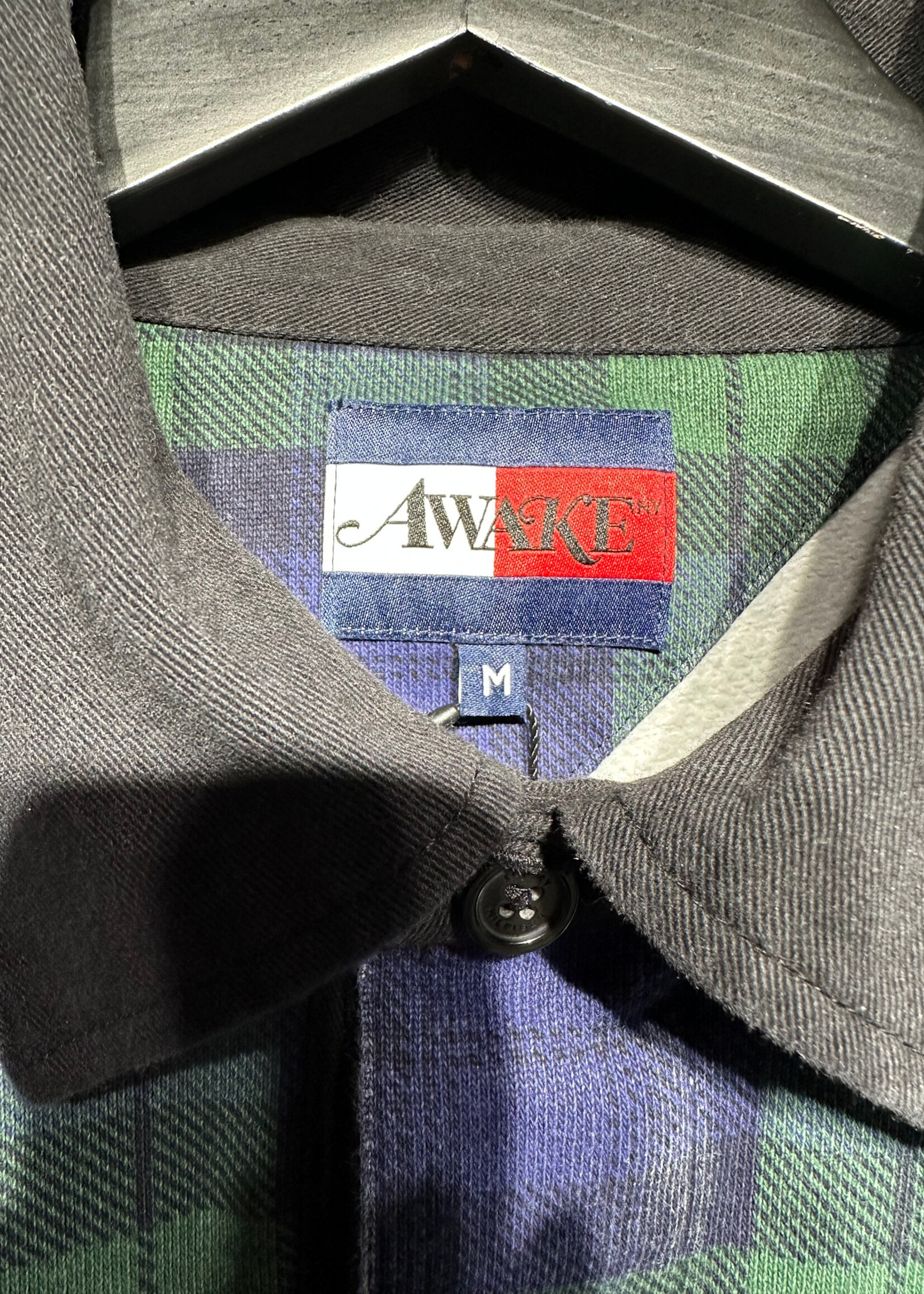 Awake Green Checker Rugby Inspired Polo LS M