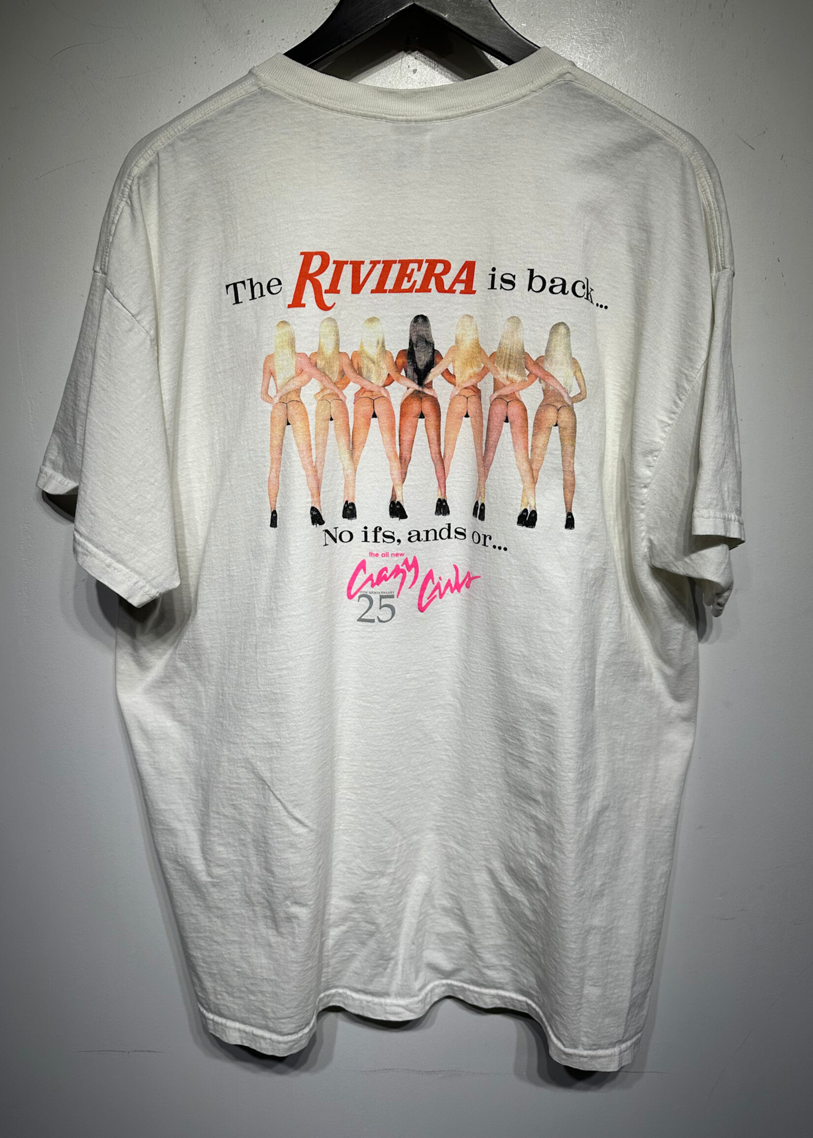 Riviera Casino & Hotel Butt White Graphic Tee Masc 2XL