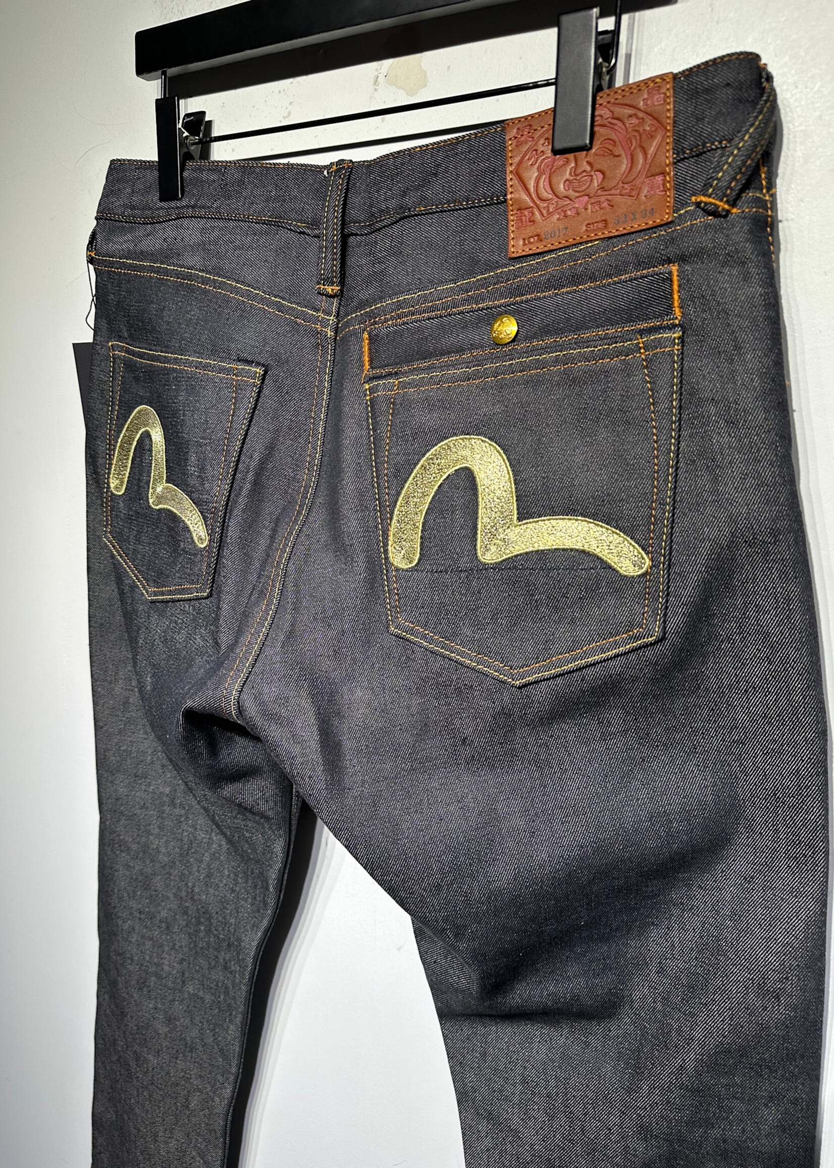 Evisu Midwash Gold Seagull Selvedge Jeans 33/34