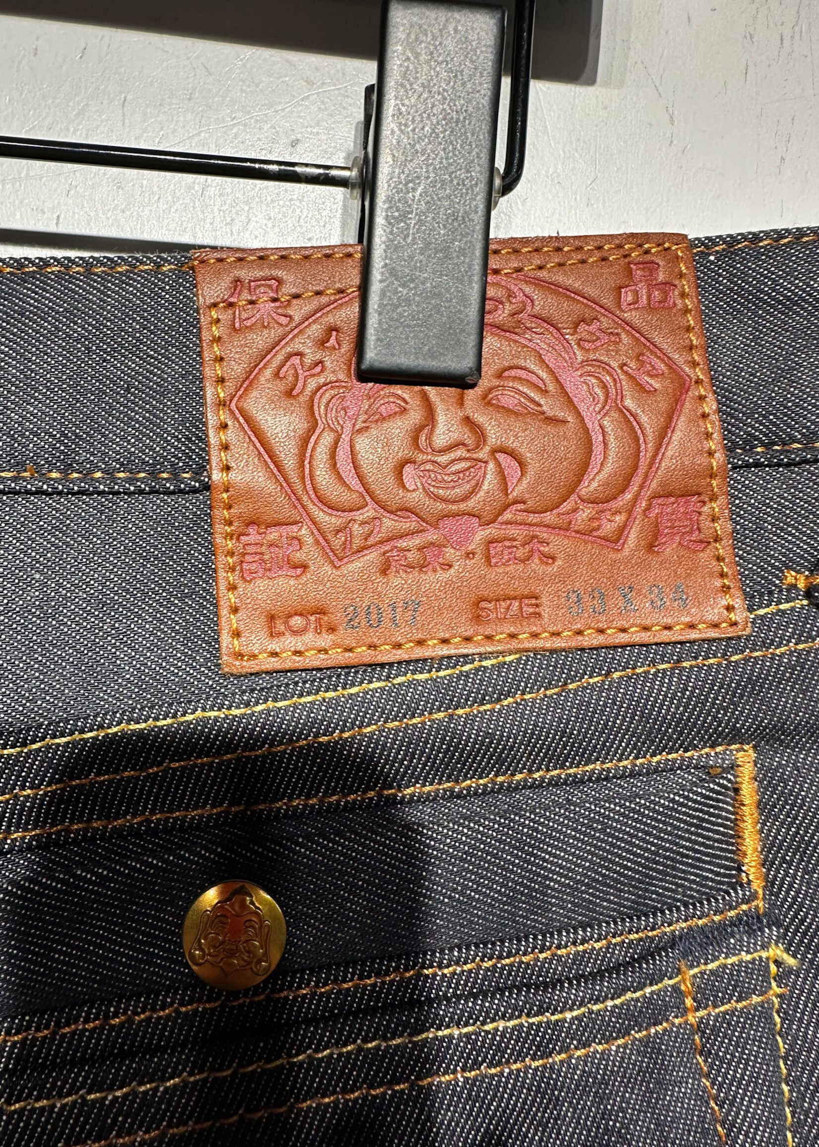 Evisu Midwash Gold Seagull Selvedge Jeans 33/34
