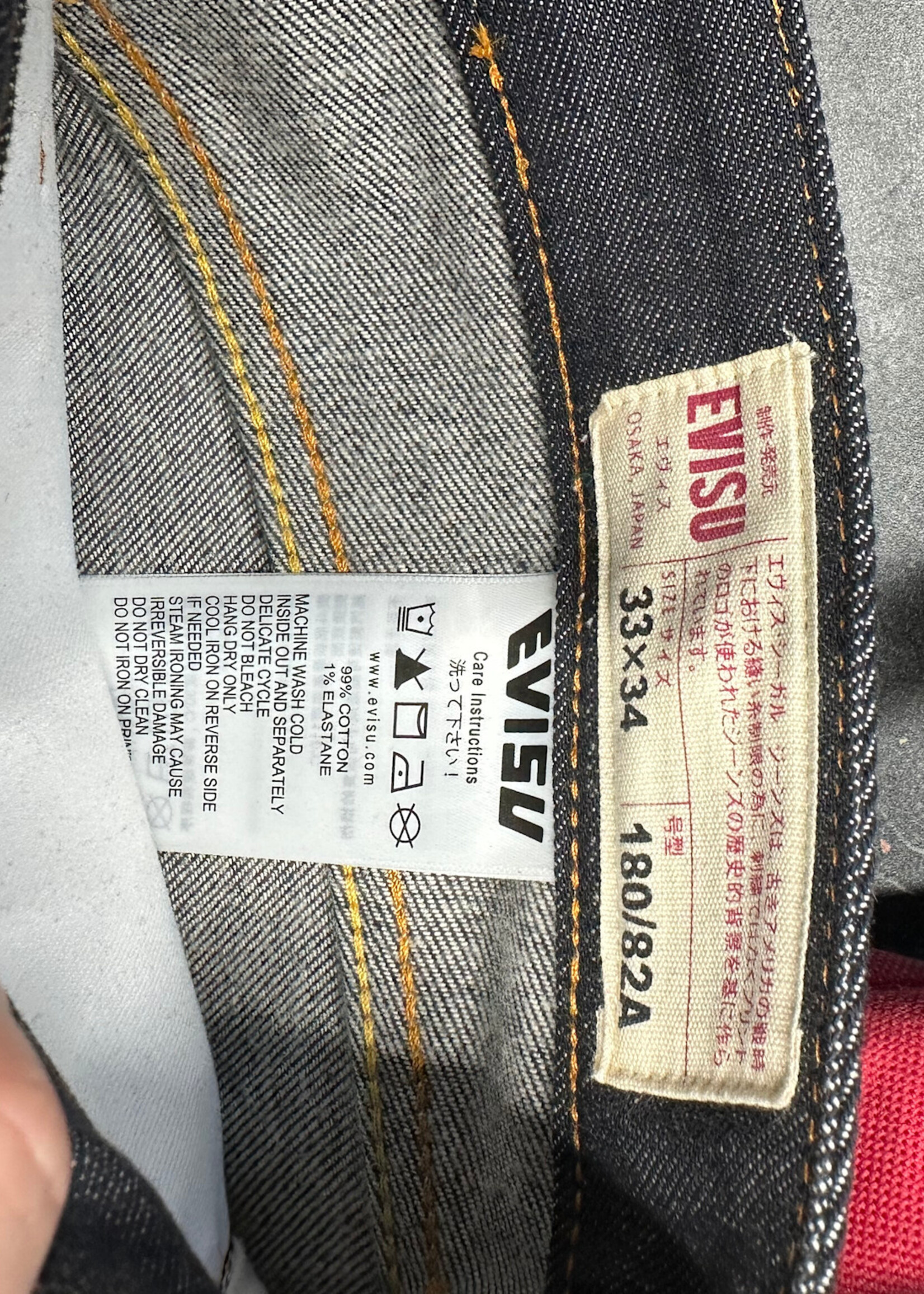 Evisu Midwash Gold Seagull Selvedge Jeans 33/34