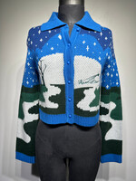 NWT House of Sunny Blue Knit B/U Sweater 2/XS