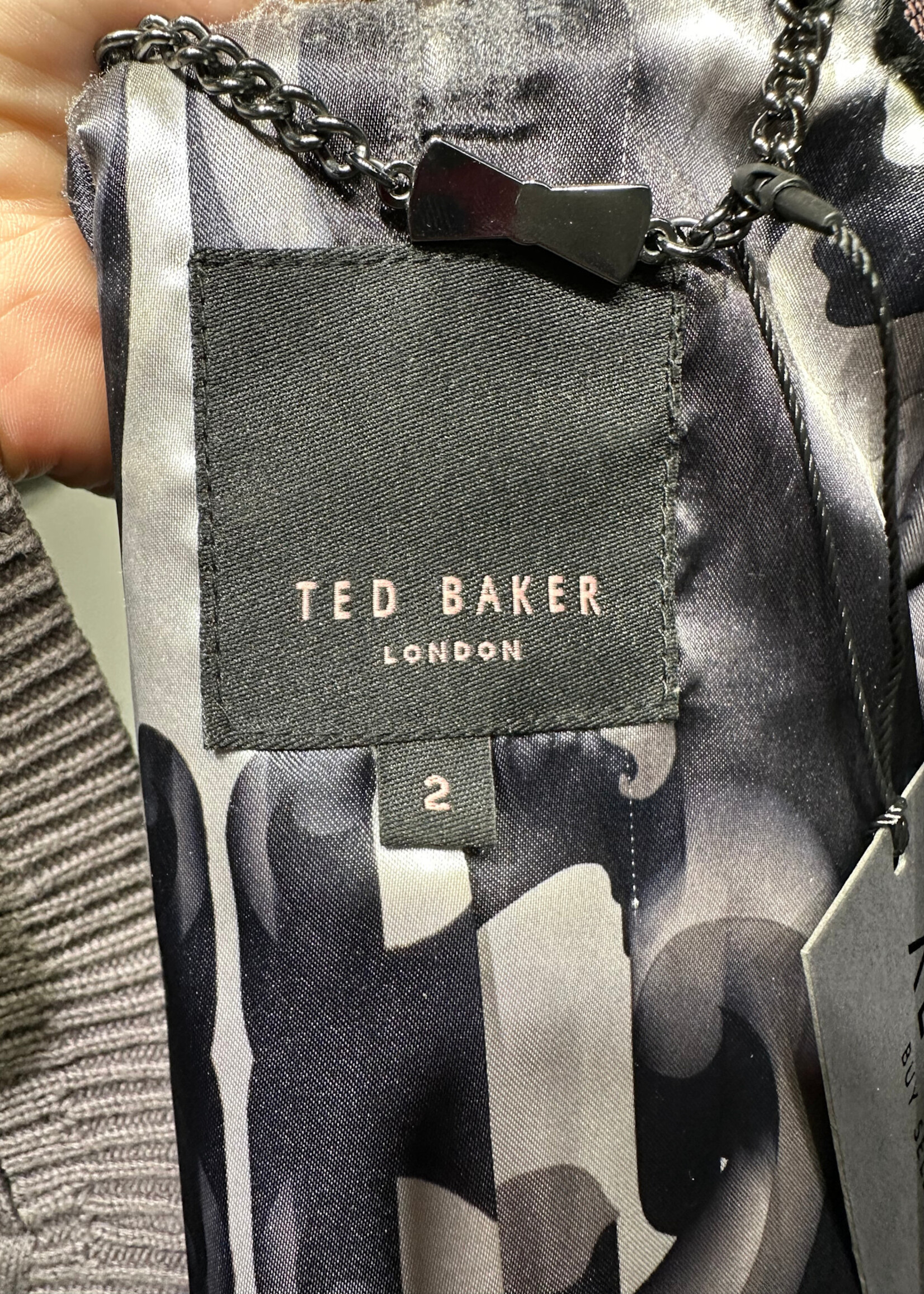 Ted Baker 2000s Black Leather Blazer 2/XS