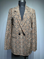 Anine Bing Reptile Print Blazer XS