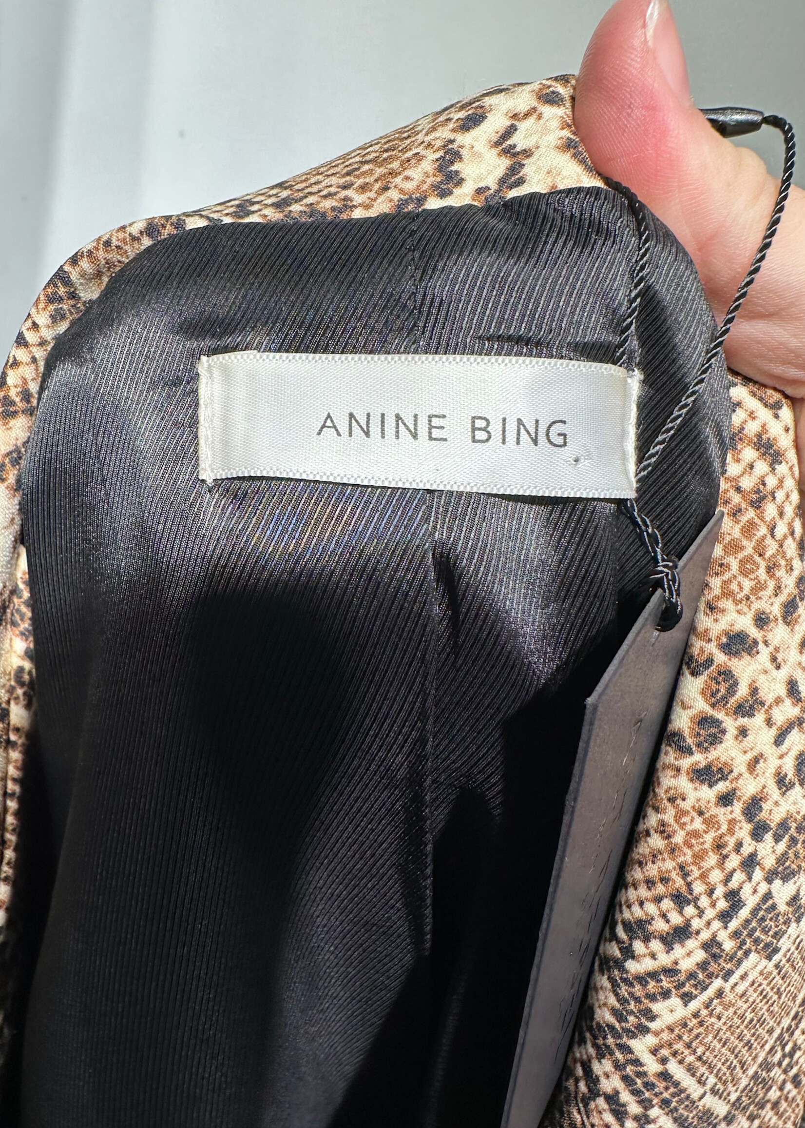 Anine Bing Reptile Print Blazer XS