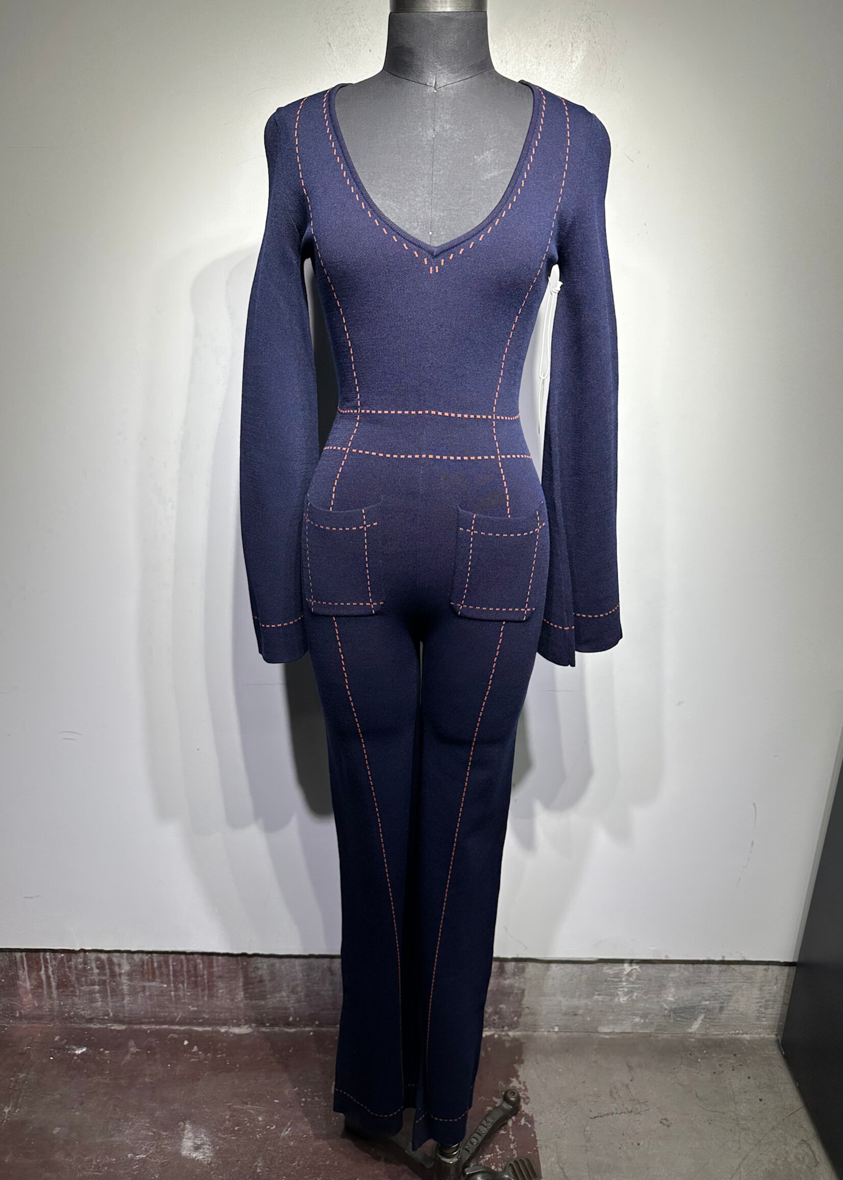 NWT Staud Blue Jumpsuit S