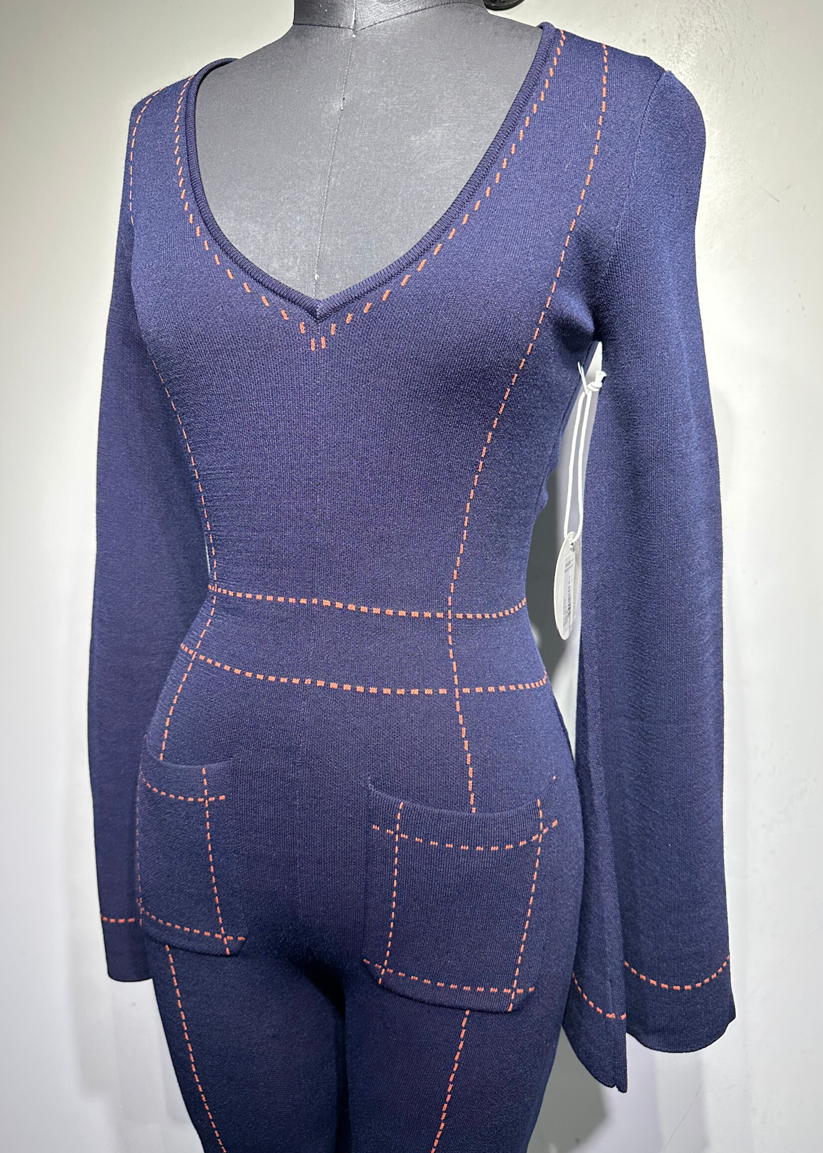 NWT Staud Blue Jumpsuit S