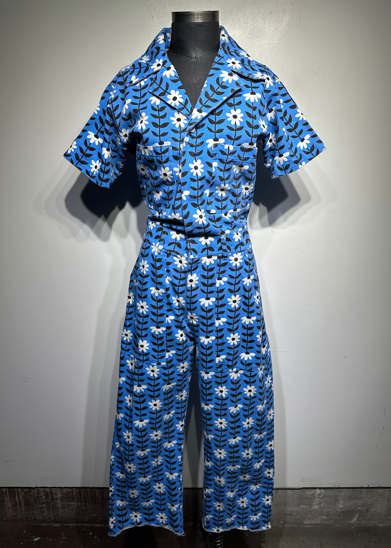 Big Bud Press Blue Floral Jumpsuit XS