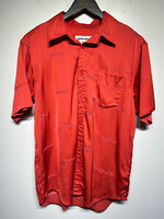 Fucking Awesome Red Pink AOP Satin BU Shirt Masc S