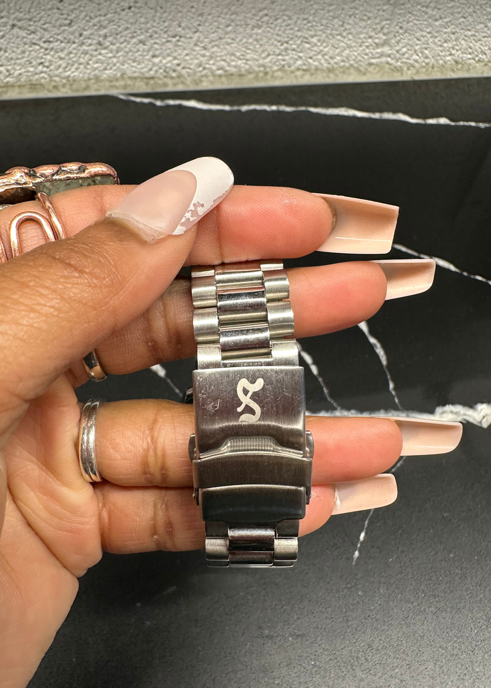 Saint Morta Silver Chrome Watch W/ Box
