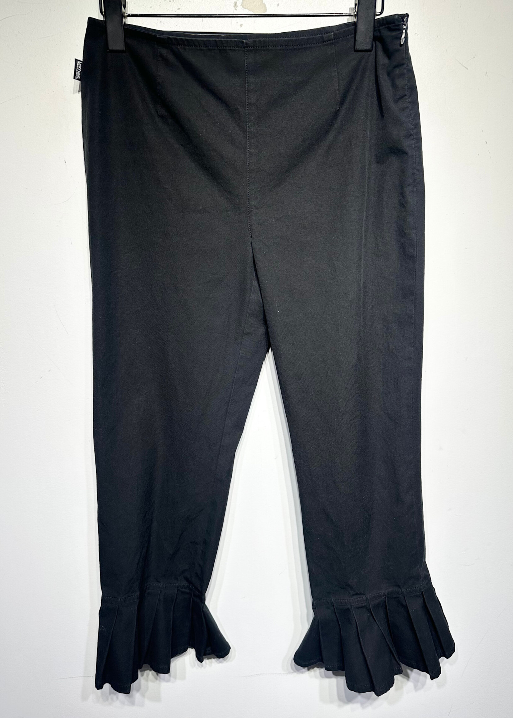 Moschino Jeans Black Pleated Hem Cigarette Pant 28 Fem